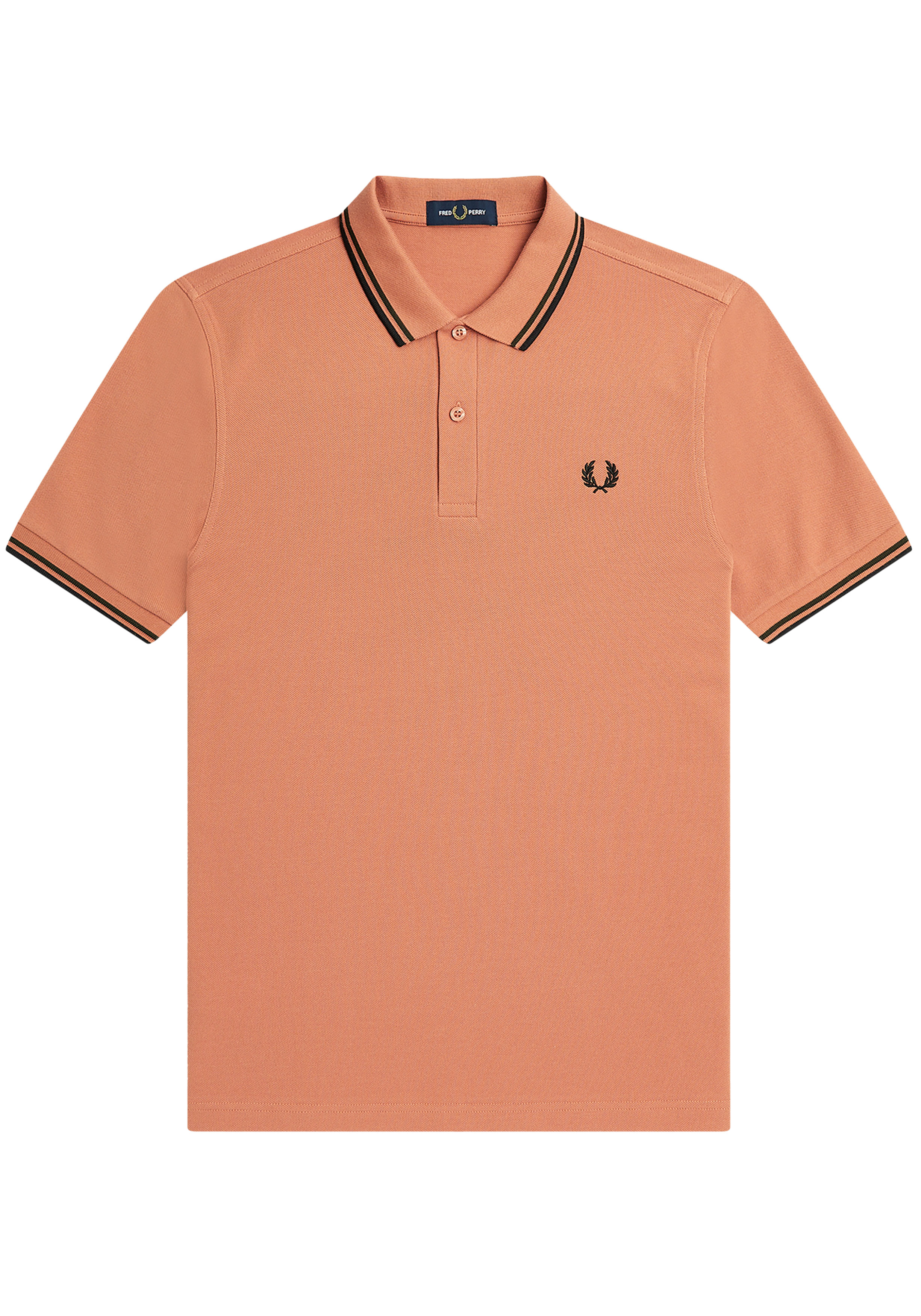 Fred Perry M3600 polo twin tipped shirt, pique, Light Rust