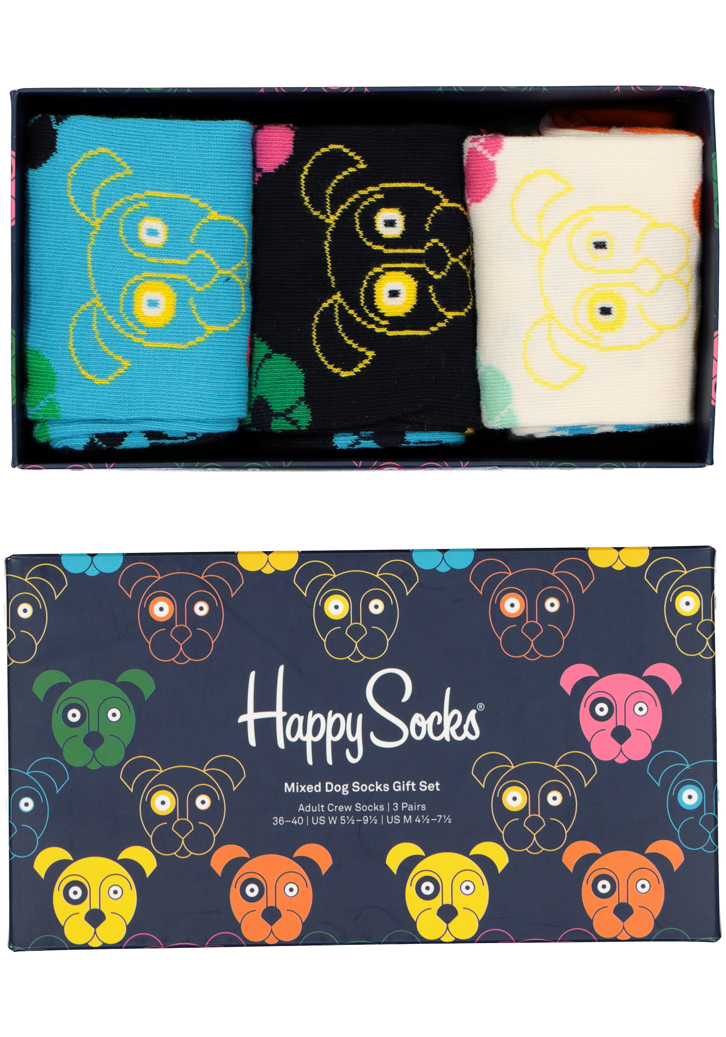 Happy Socks Mixed Dog Socks Gift Set (3-pack)