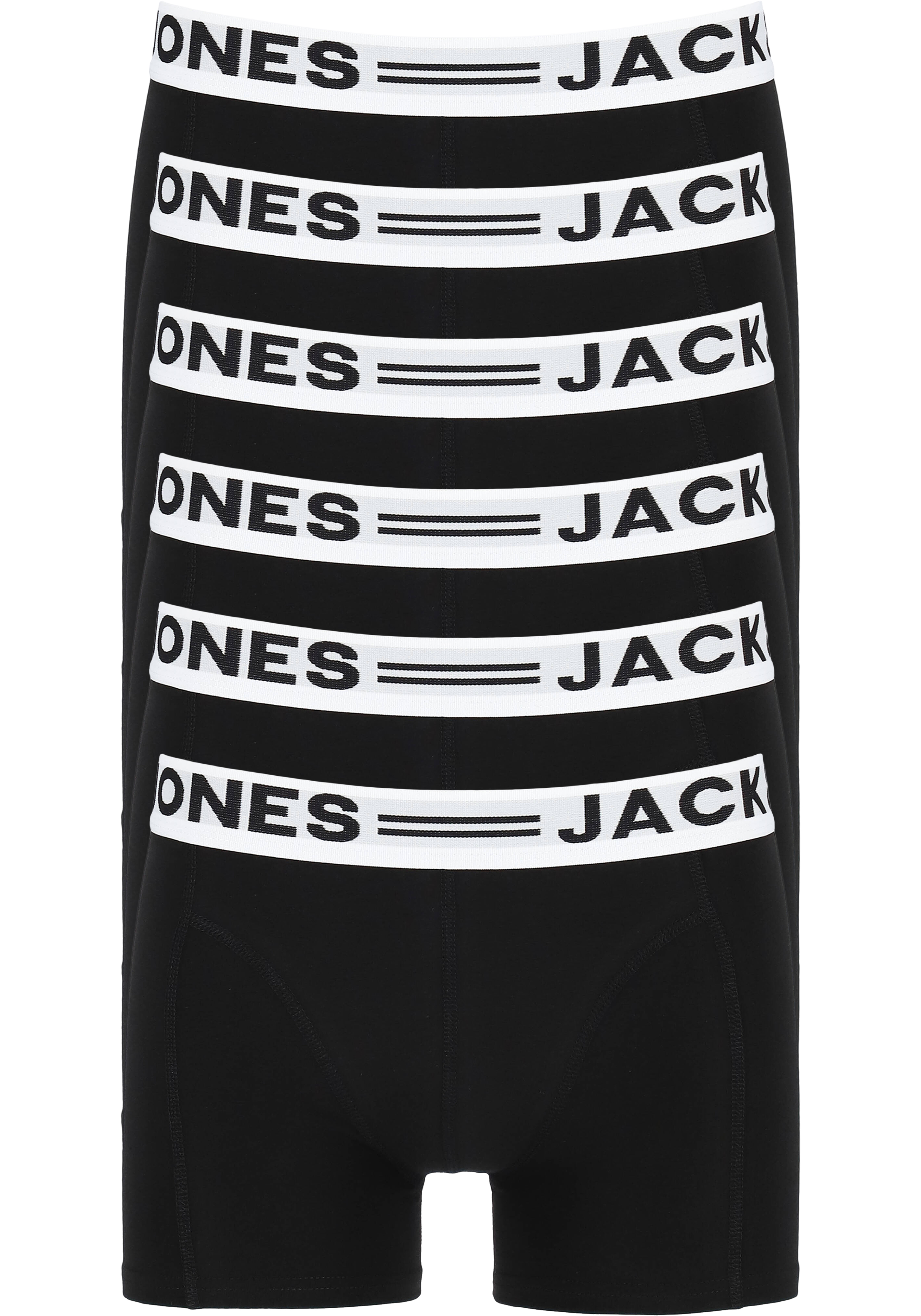 JACK & JONES boxers Sense trunks (6-pack), zwart