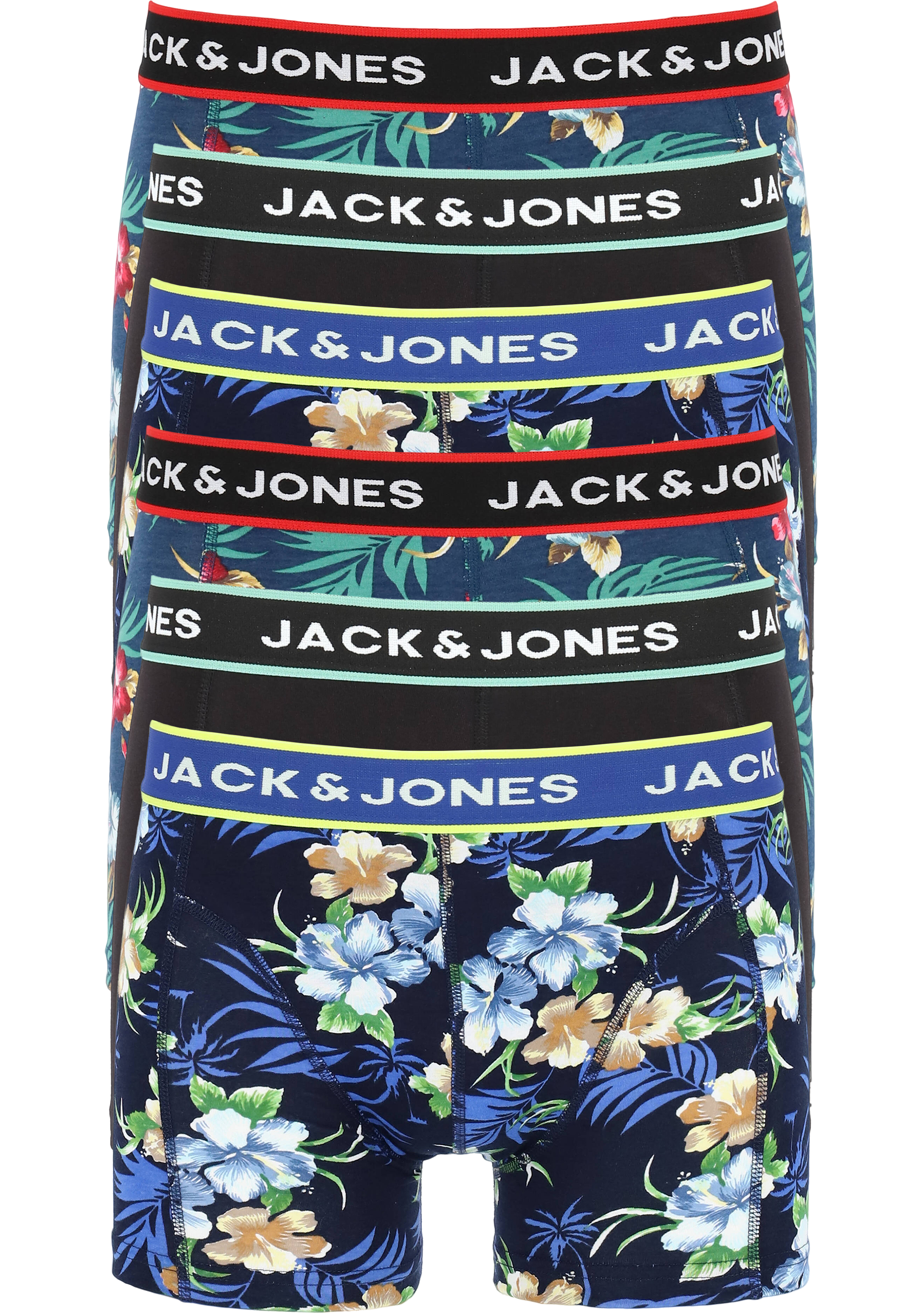 JACK & JONES boxers Jacflower trunks (6-pack), gebloemd en uni