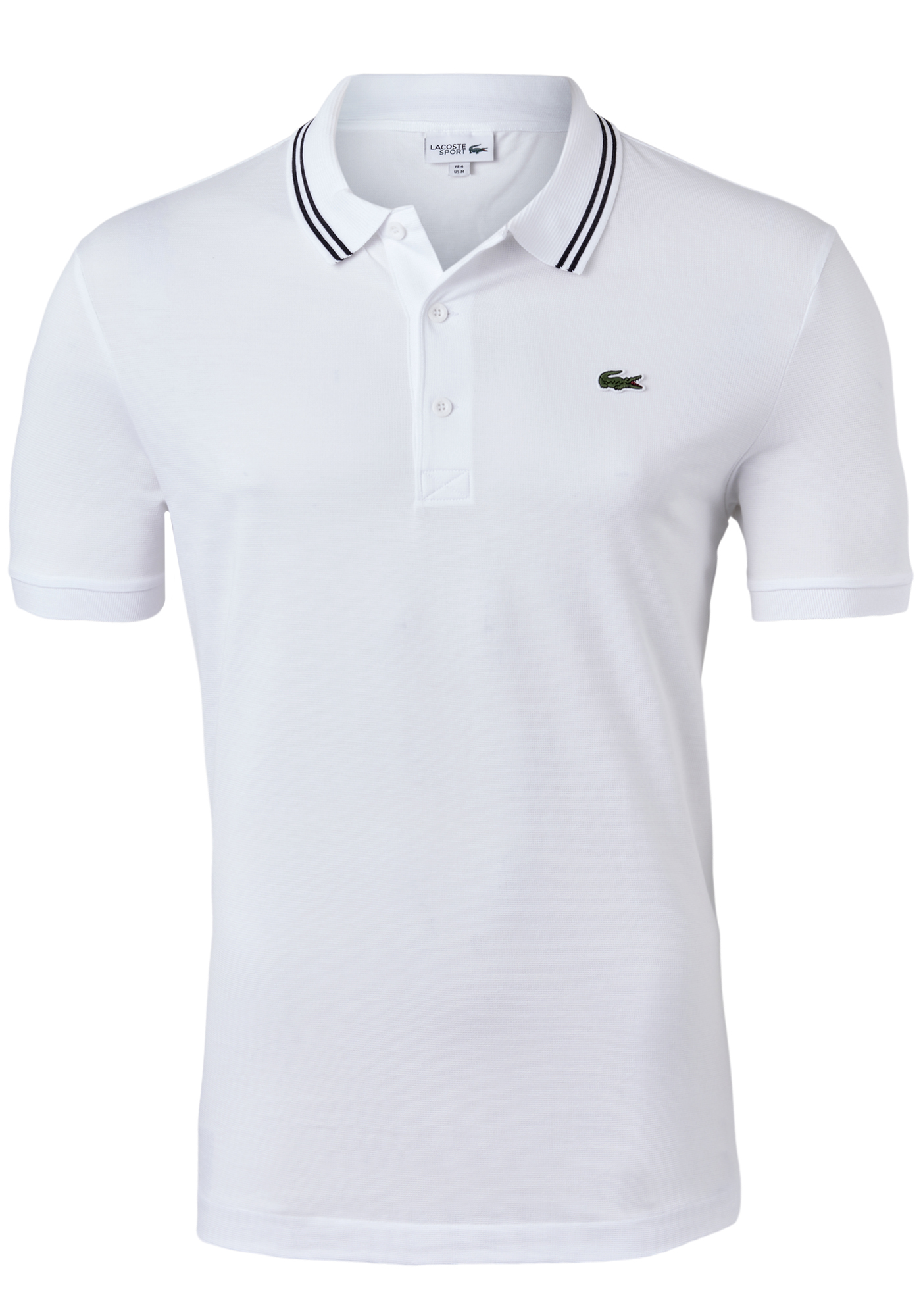 Lacoste Sport polo Regular Fit, super light knit, wit met zwart