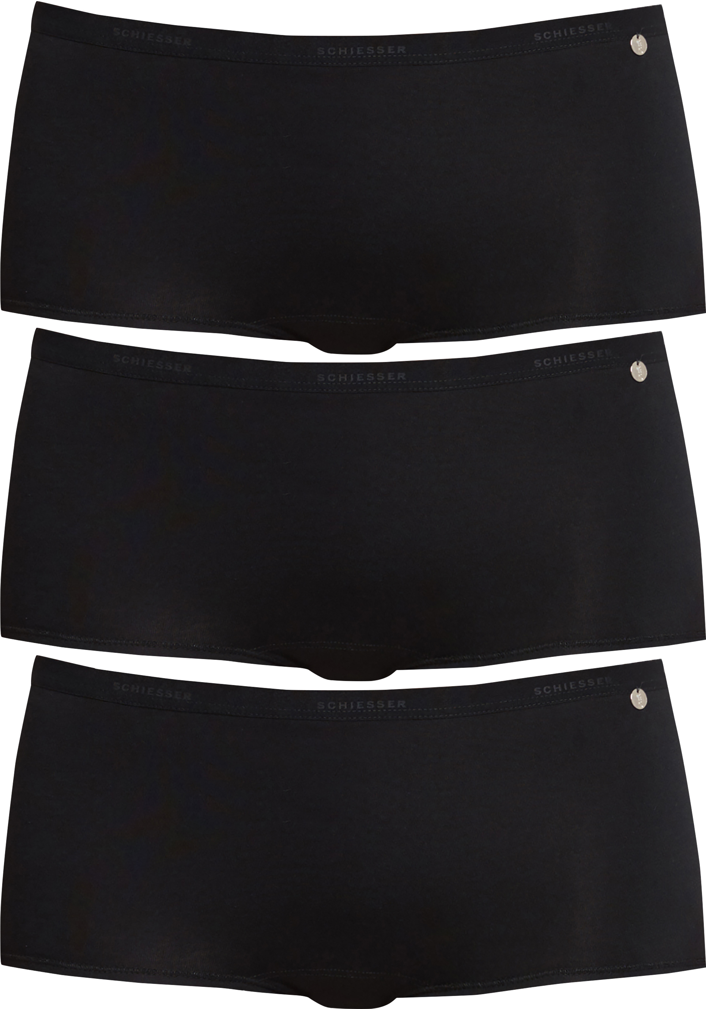 SCHIESSER 95/5 dames shorts (3-pack), zwart