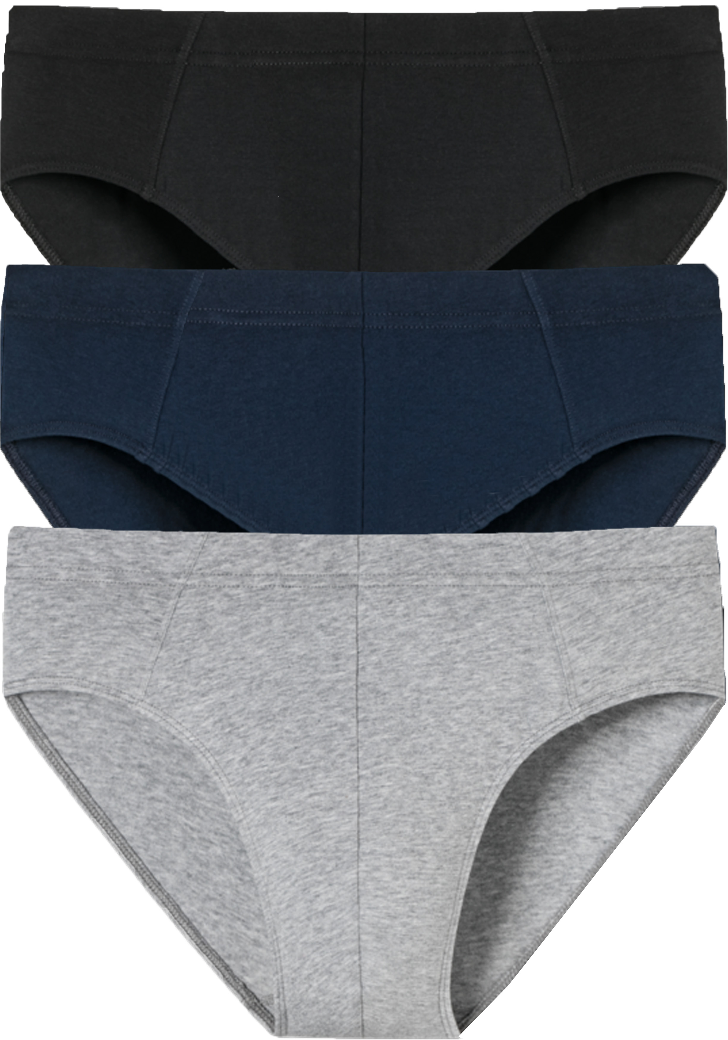 SCHIESSER 95/5 Essentials supermini slips (3-pack), zwart, blauw en grijs