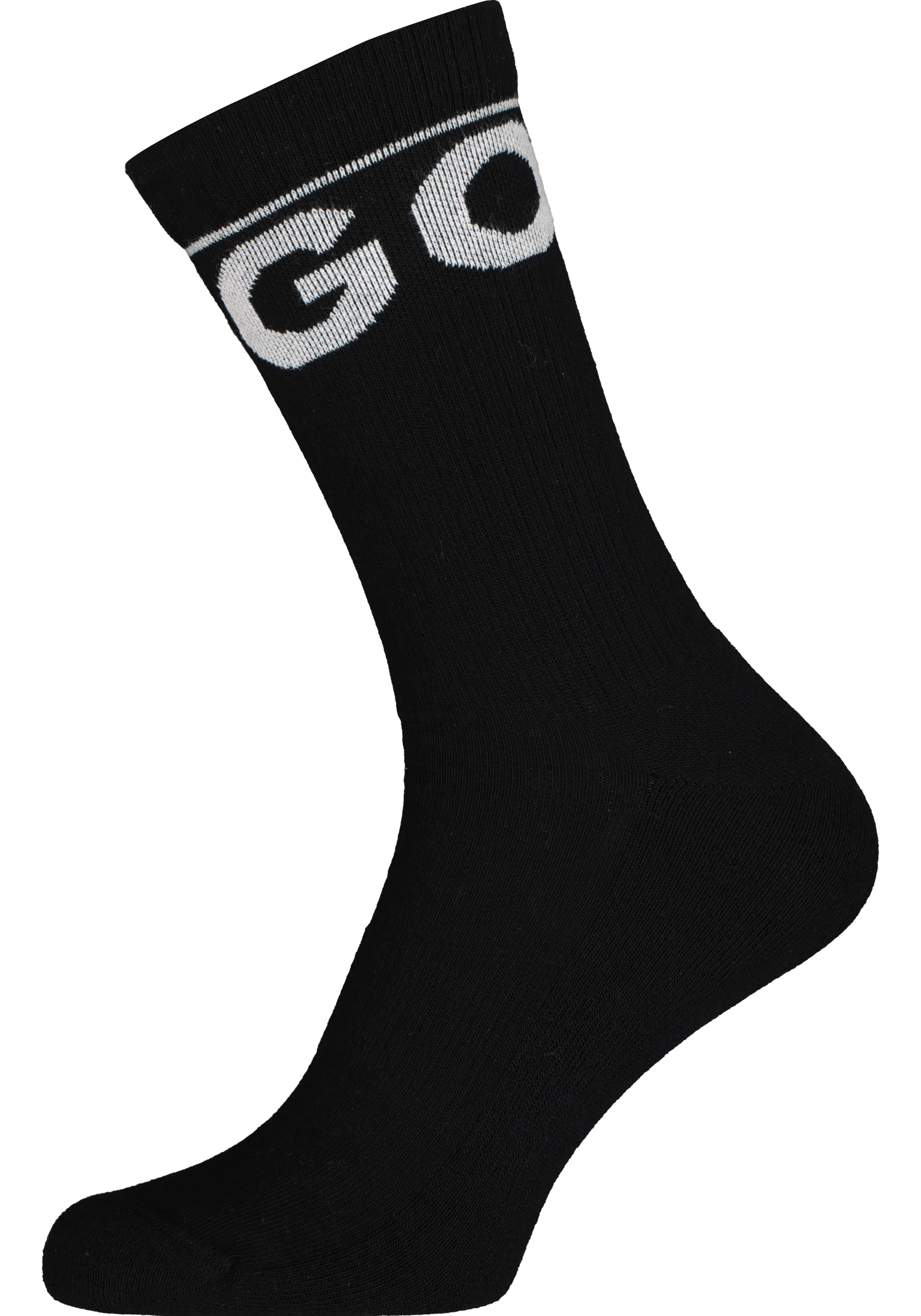 HUGO logo sokken sportief, hoge enkelsokken, zwart