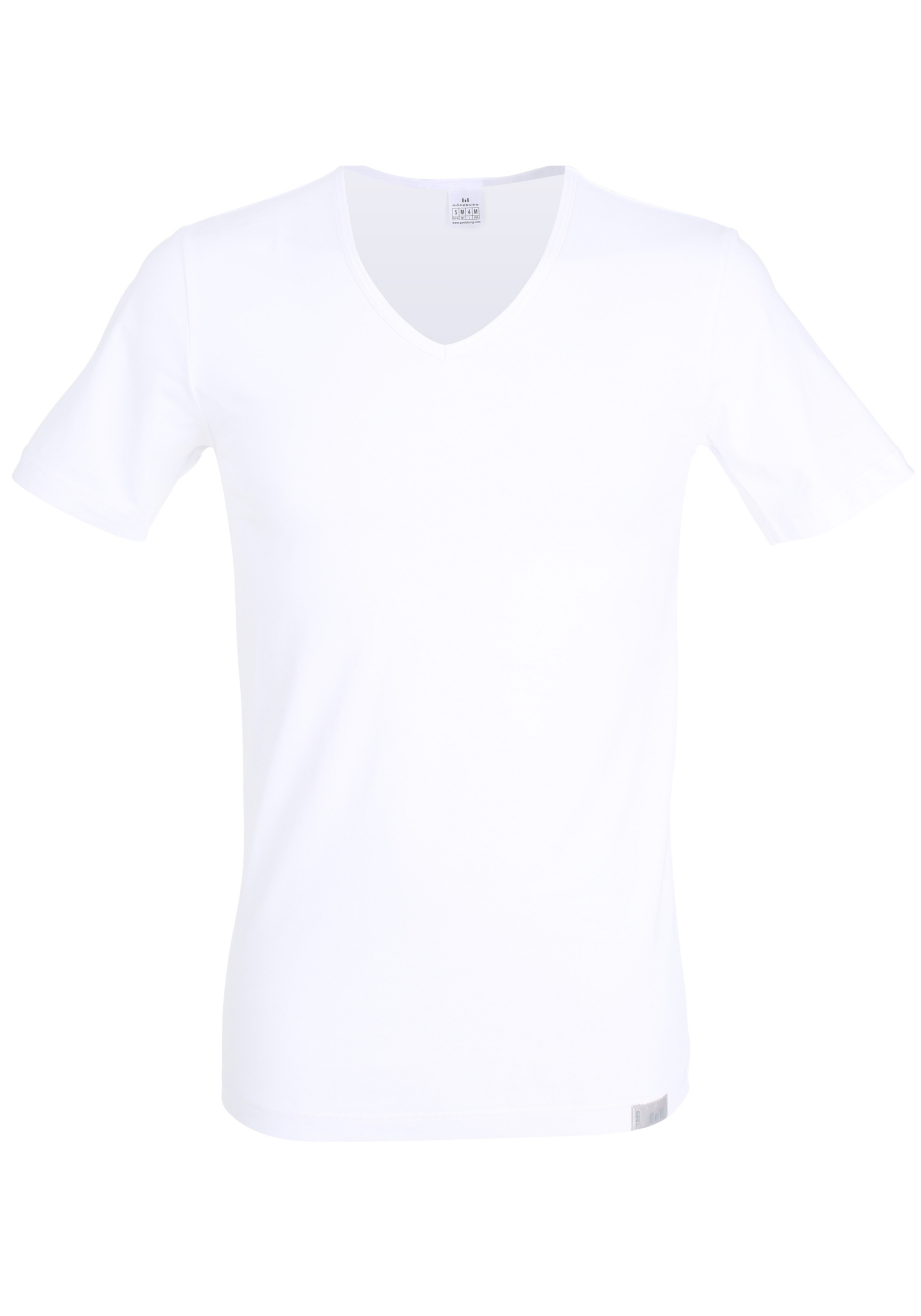 Gotzburg heren T-shirt slim fit V-hals 95/5 (1-pack), stretch ondershirt, wit