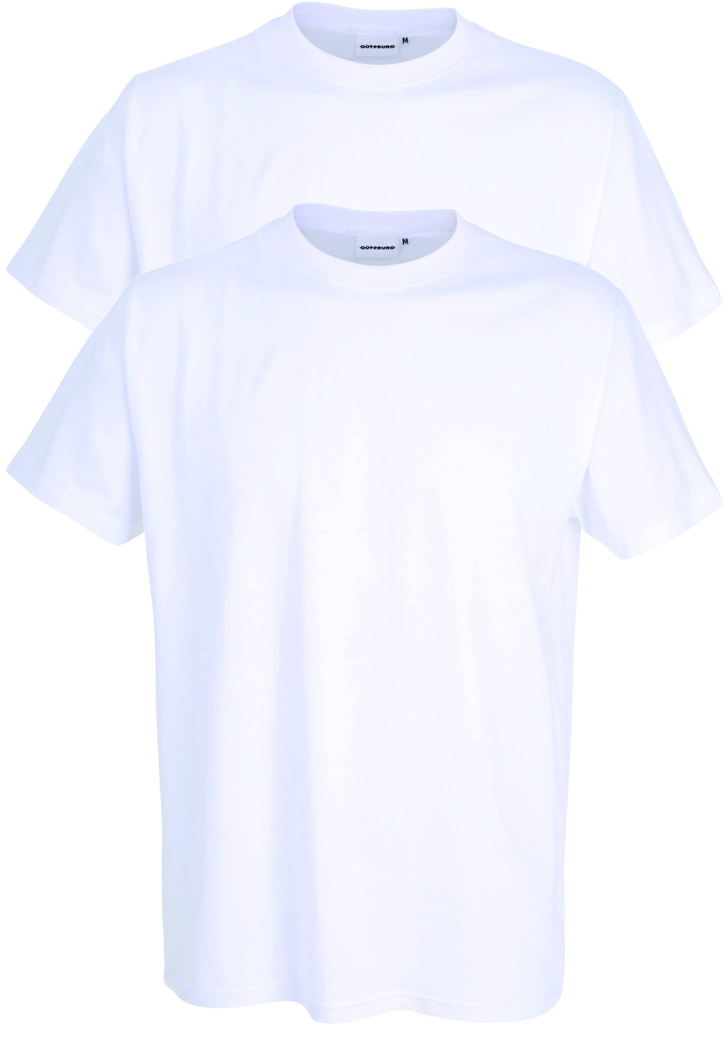 Gotzburg heren T-shirts regular fit O-hals (2-pack), wit