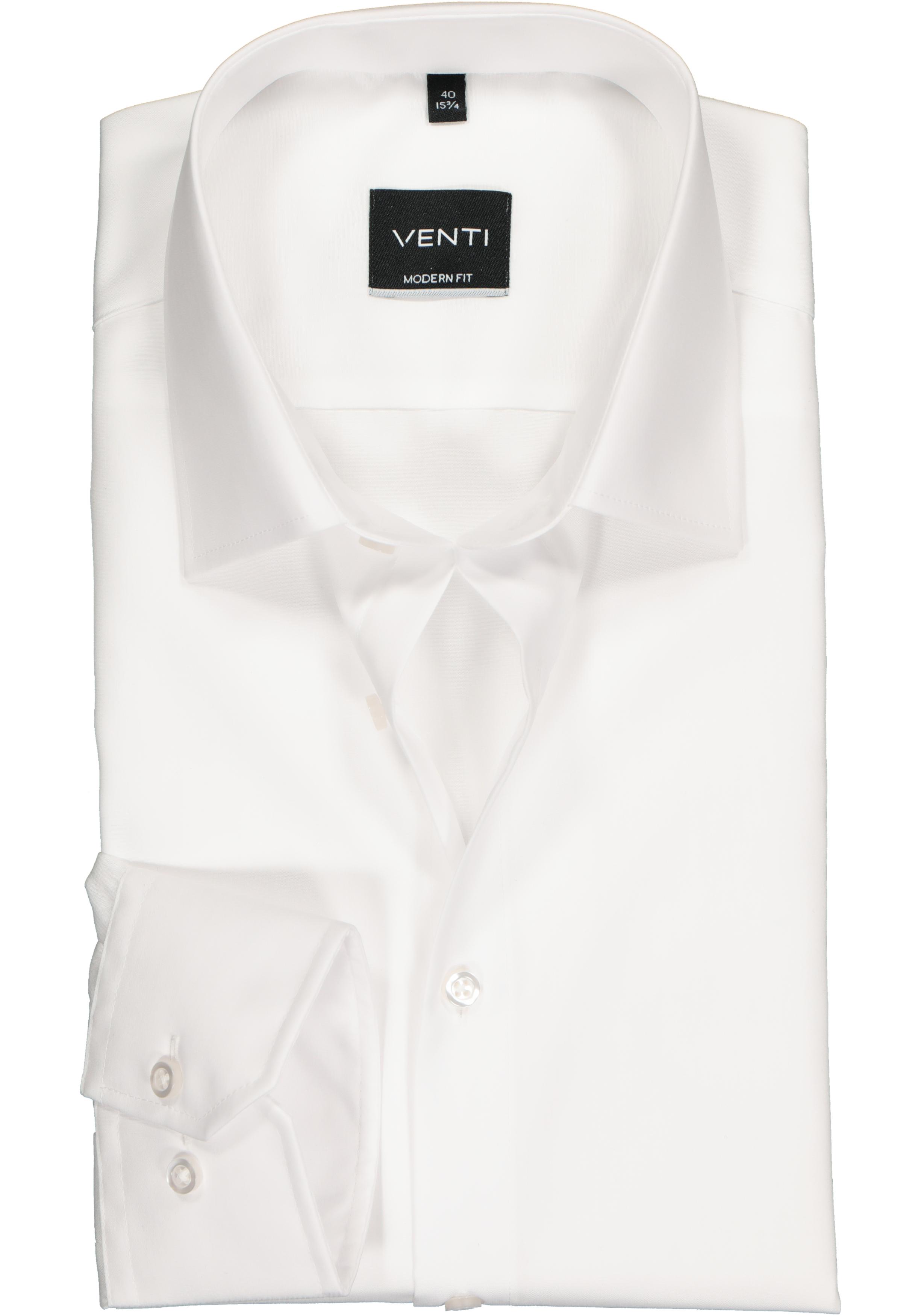 VENTI modern fit overhemd, mouwlengte 7, wit