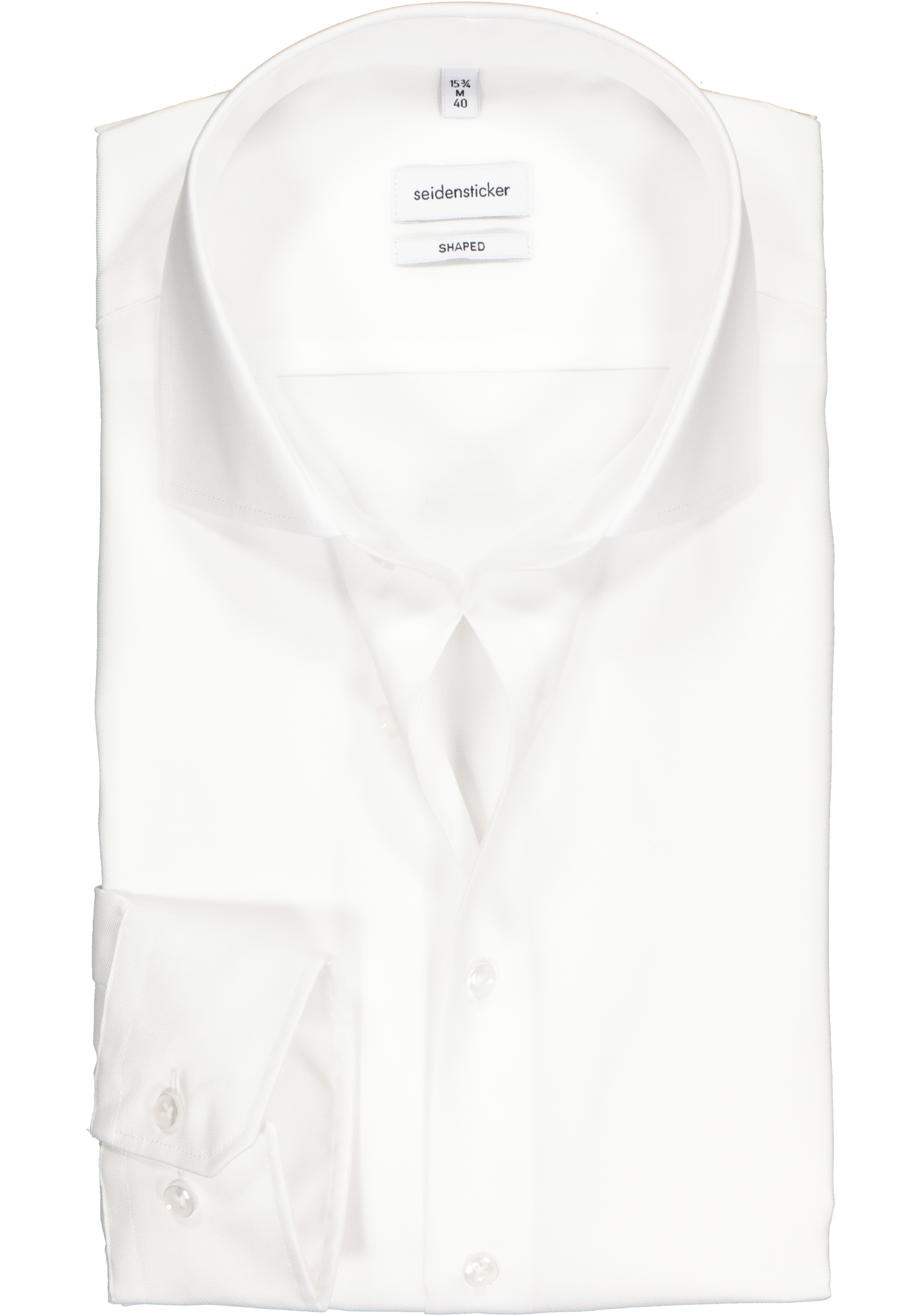 Seidensticker shaped fit overhemd, wit fijn Oxford