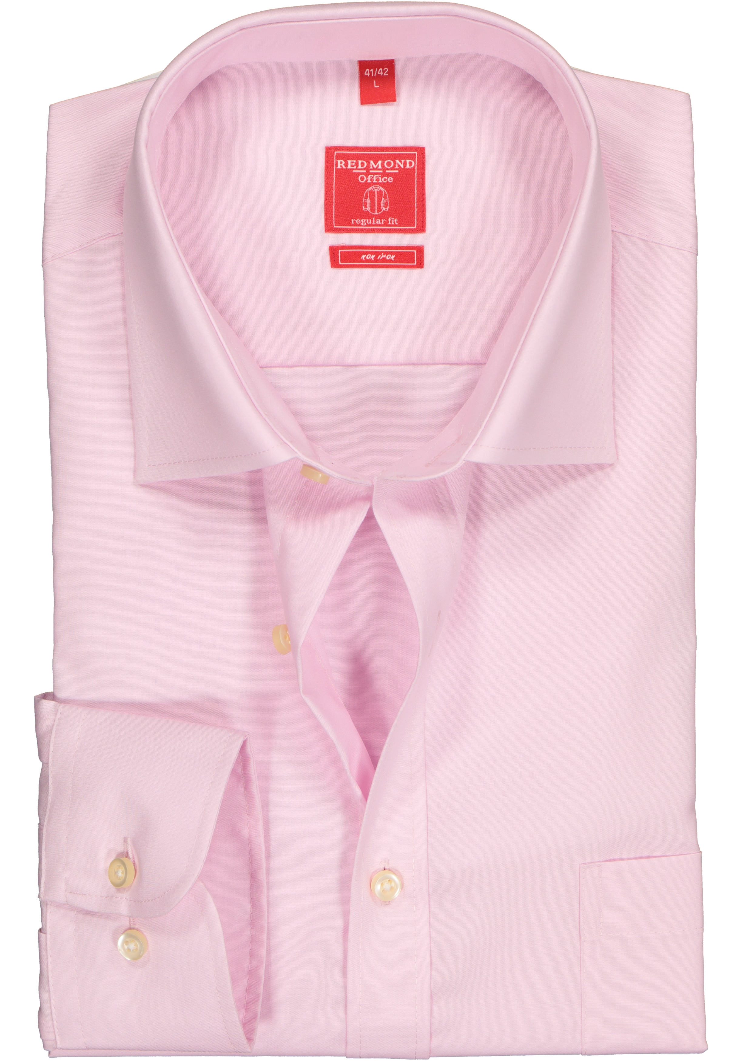 Redmond regular fit overhemd, roze