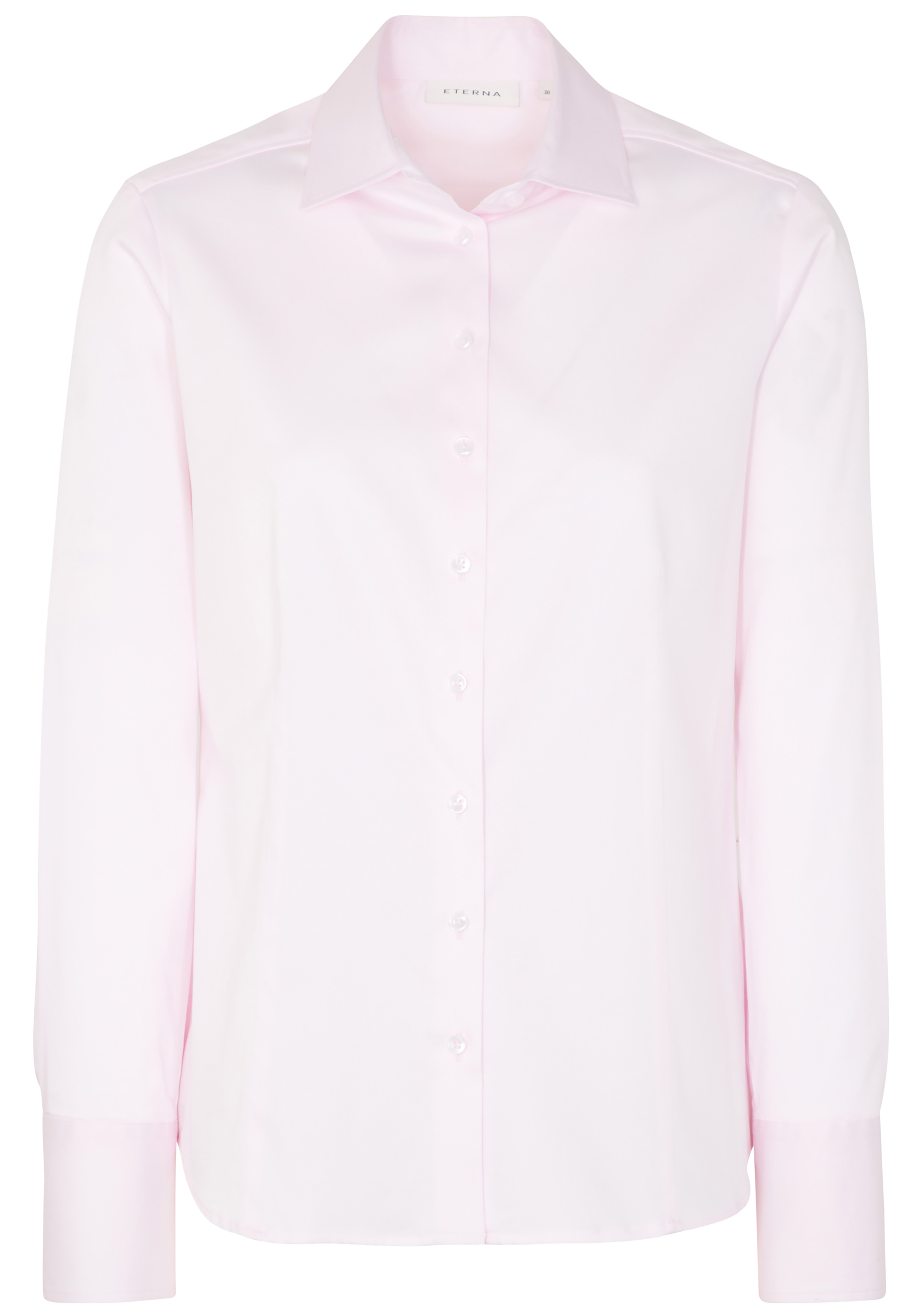 ETERNA dames blouse modern classic, stretch satijnbinding, roze