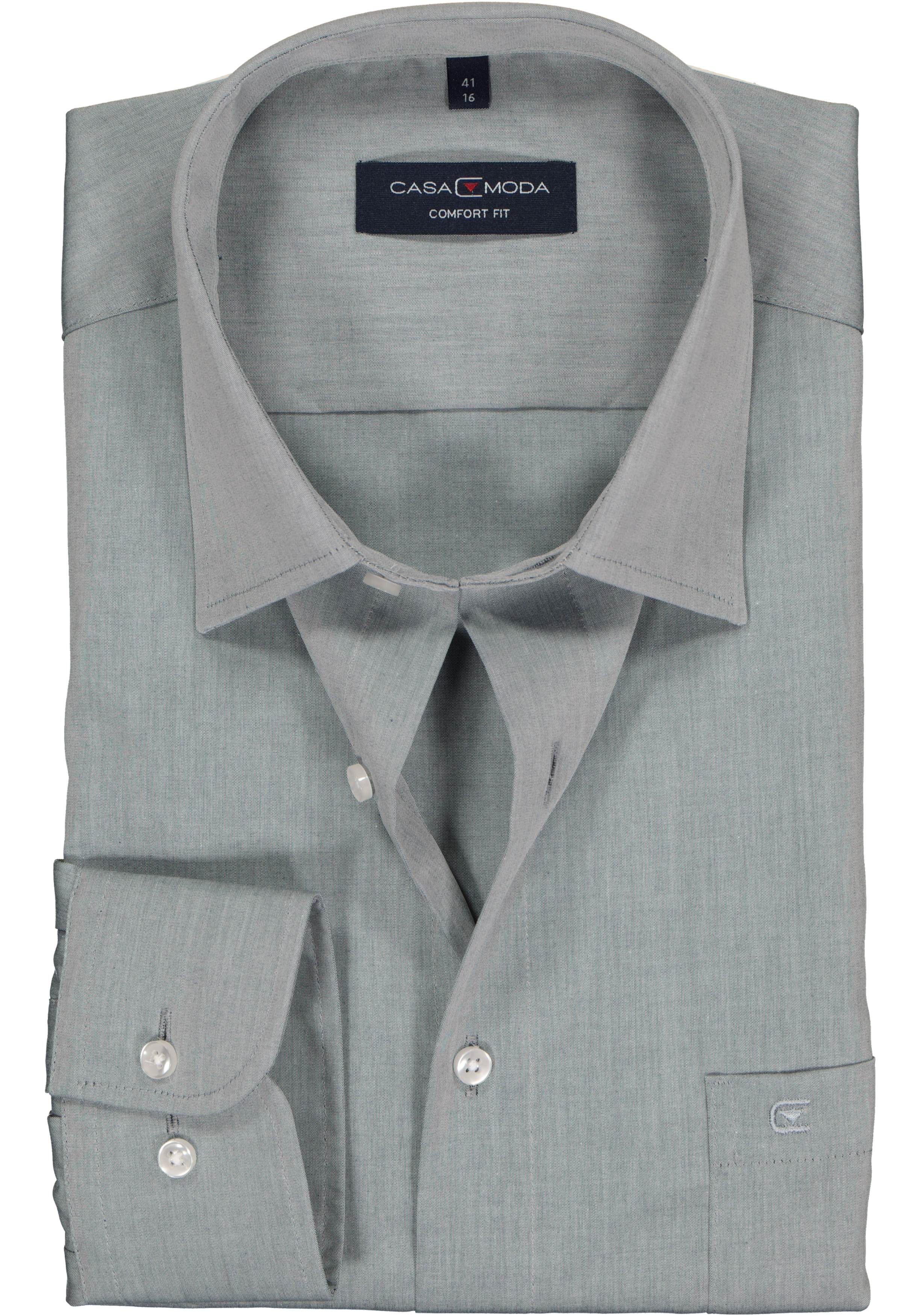 CASA MODA comfort fit overhemd, mouwlengte 72 cm, grijs  