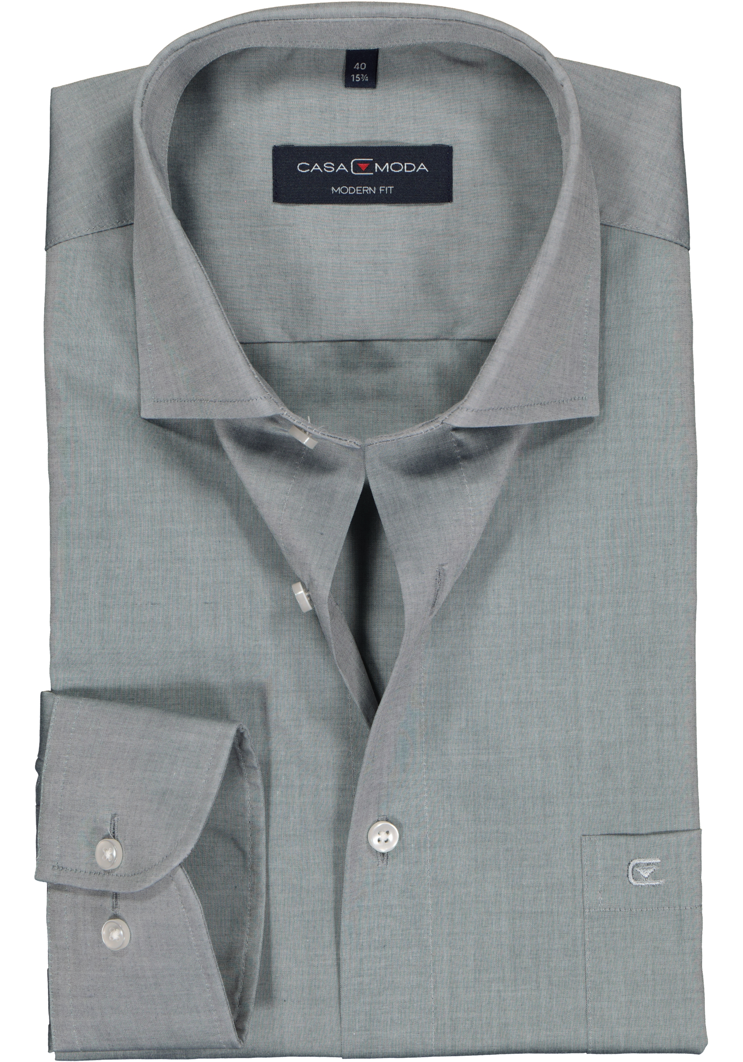 CASA MODA modern fit overhemd, mouwlengte 72 cm, grijs 