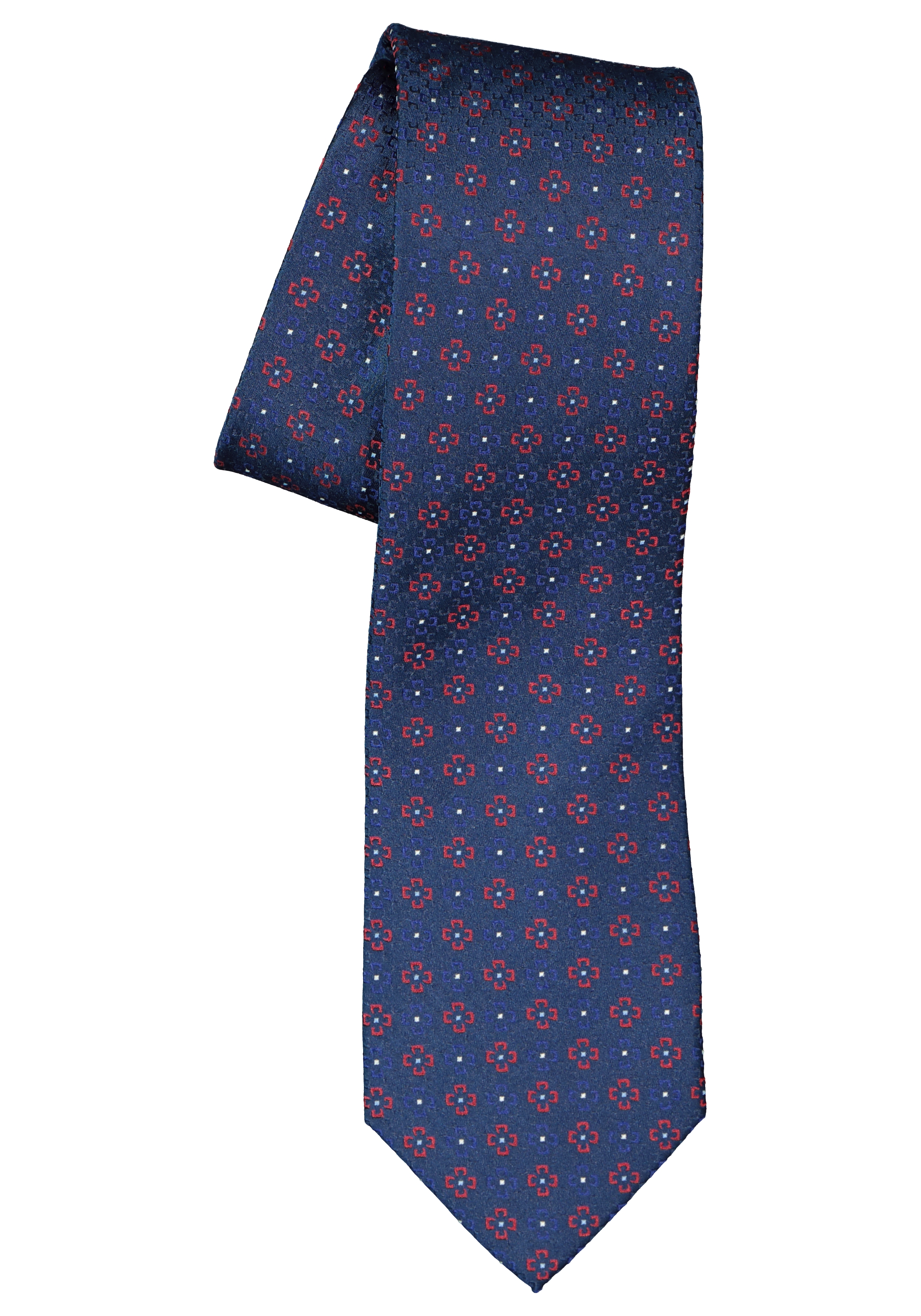 ETERNA stropdas, blauw met rood dessin