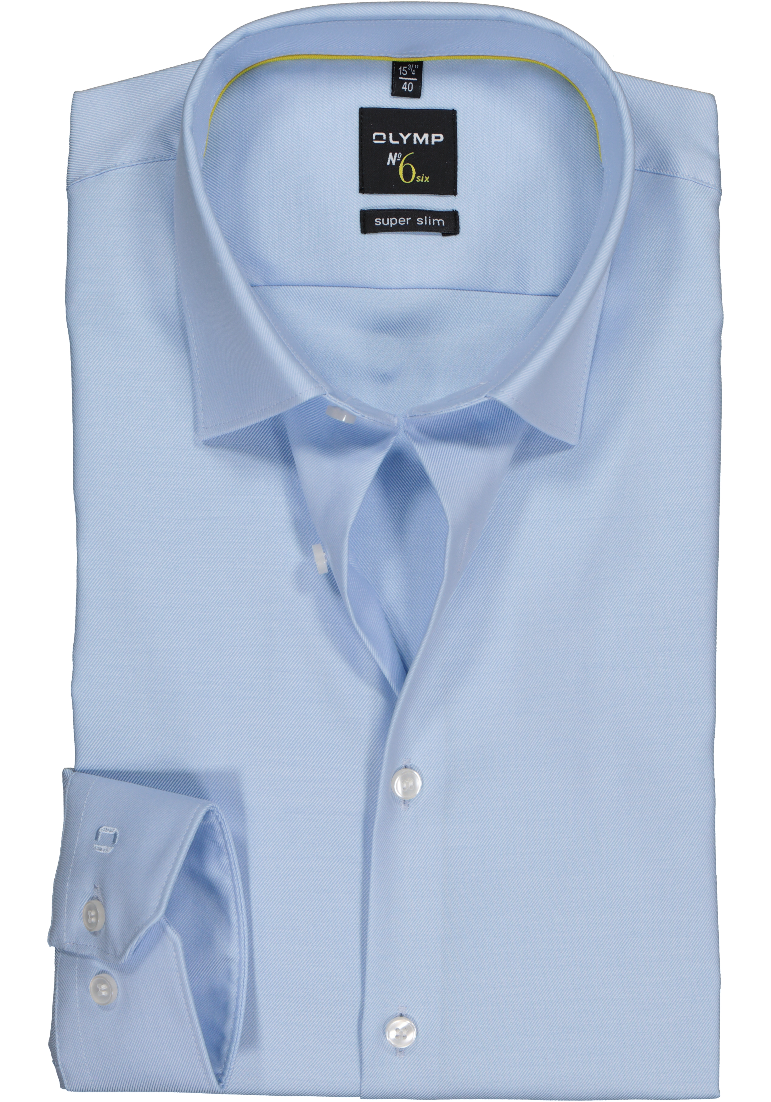 OLYMP No. Six super slim fit overhemd, lichtblauw twill
