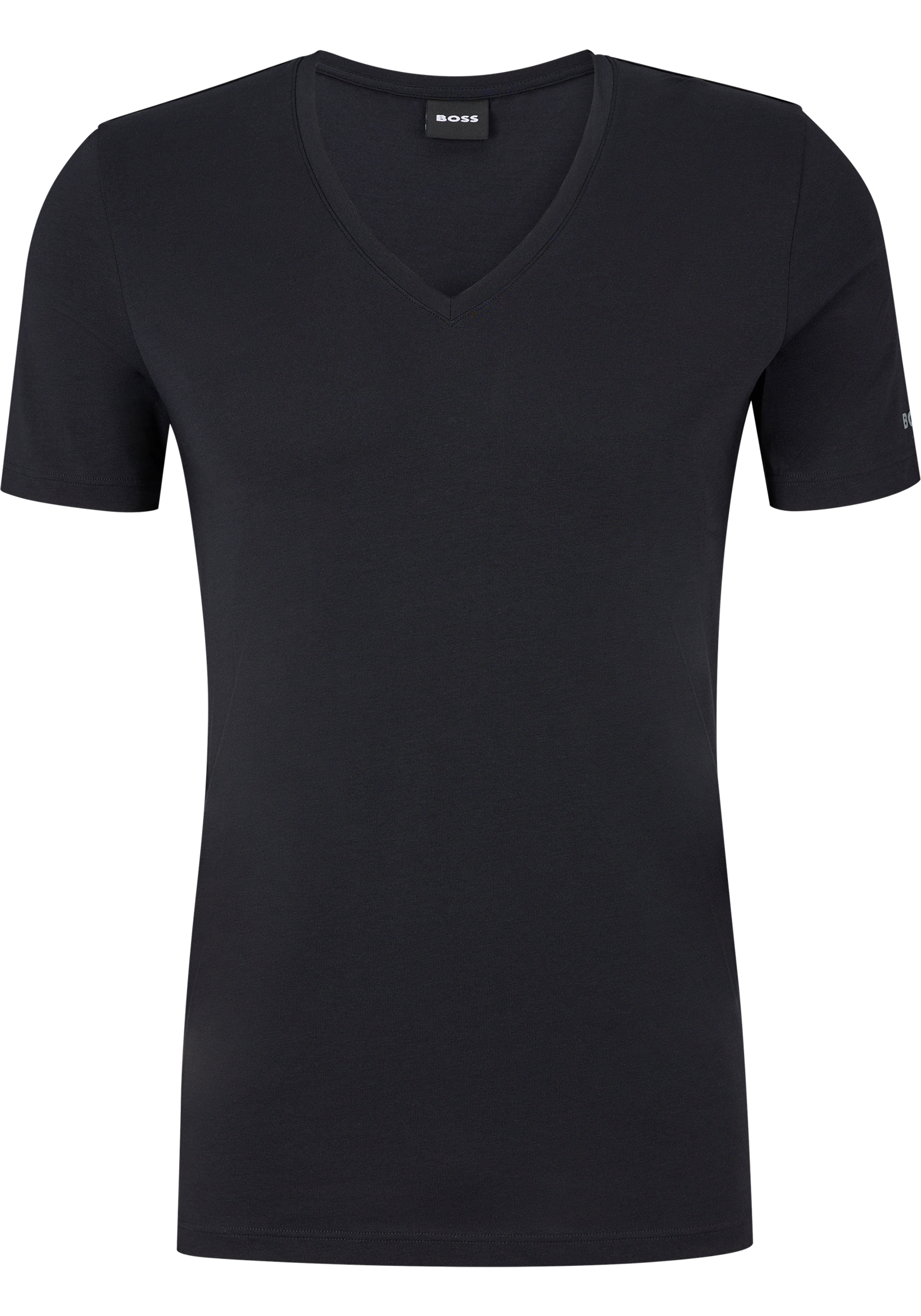 HUGO BOSS Motion stretch T-shirt slim fit (1-pack), heren T-shirt V-hals, zwart