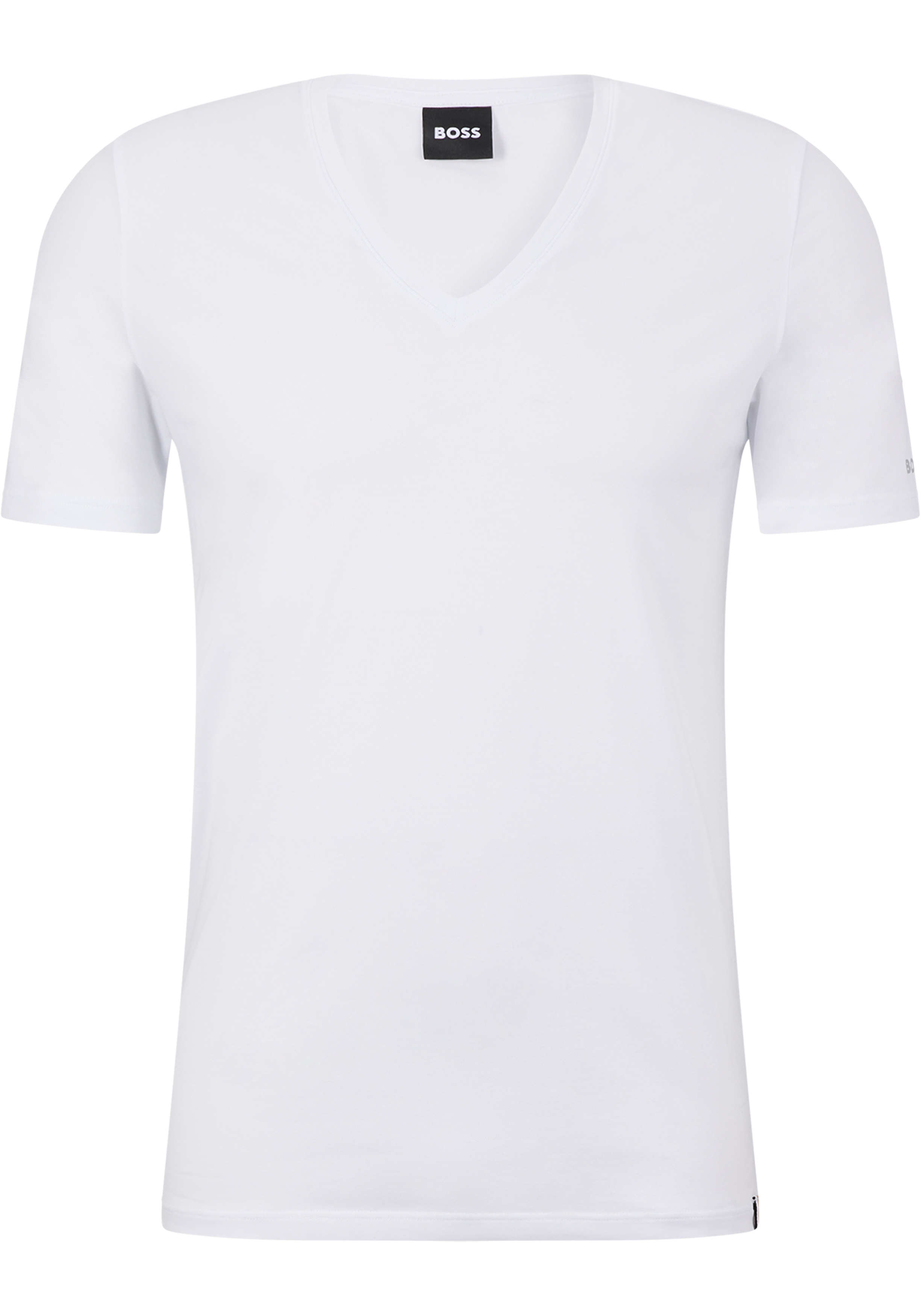 HUGO BOSS Motion stretch T-shirt slim fit (1-pack), heren T-shirt V-hals, wit