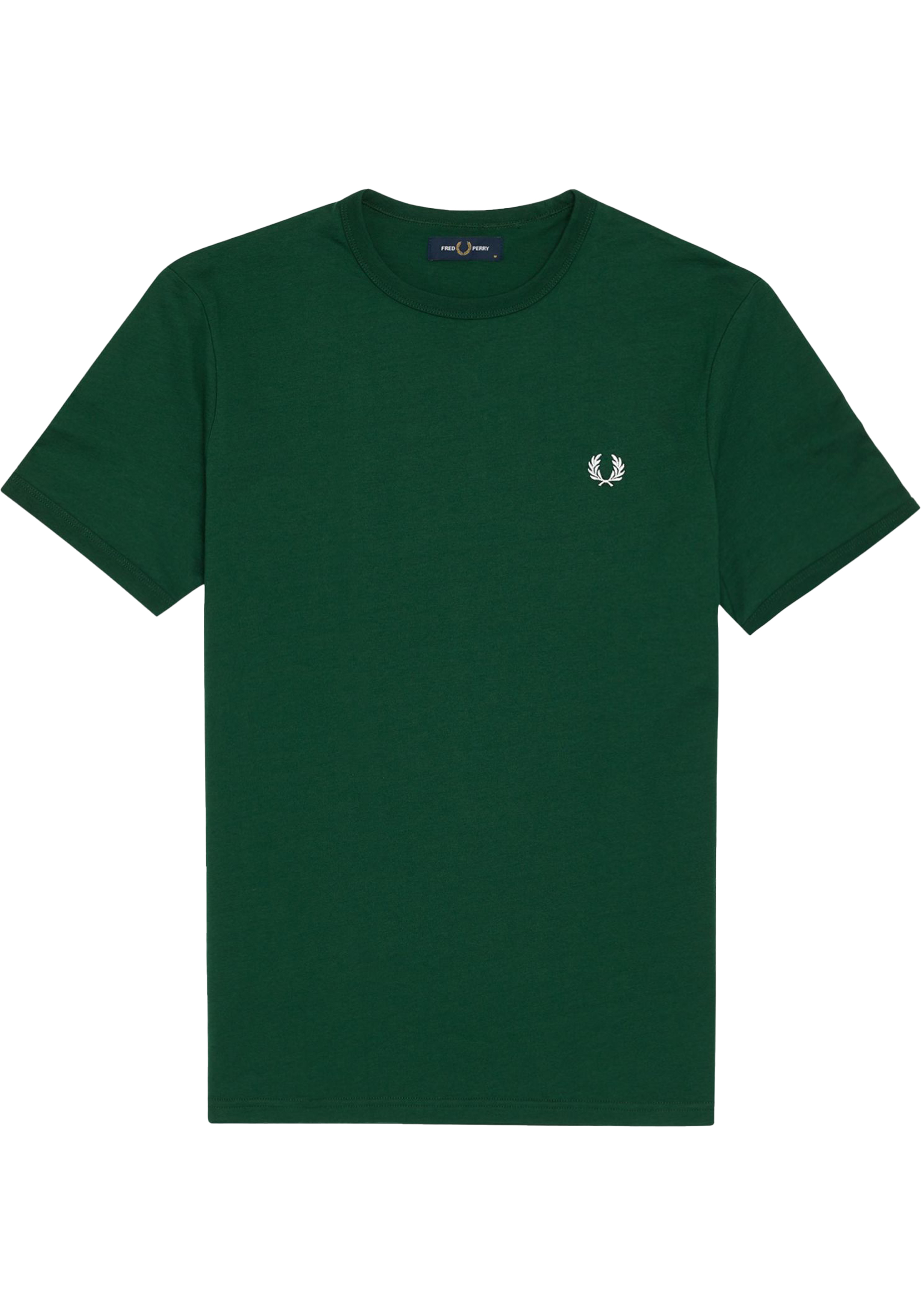 Fred Perry Ringer regular fit T-shirt M3519, korte mouw O-hals, groen