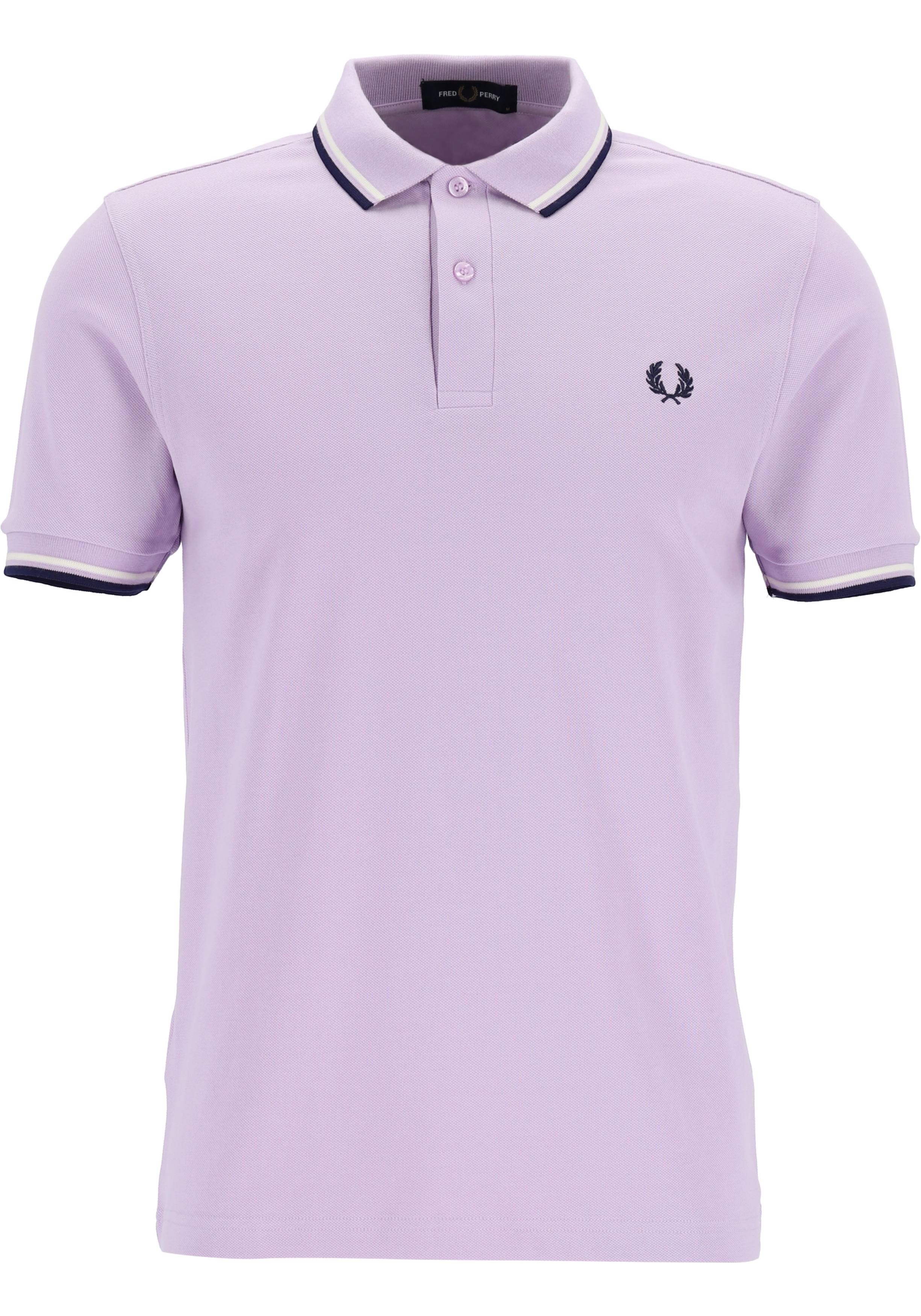 Fred Perry M3600 polo twin tipped shirt, heren polo, Lilac Soul / Ecru / French Navy