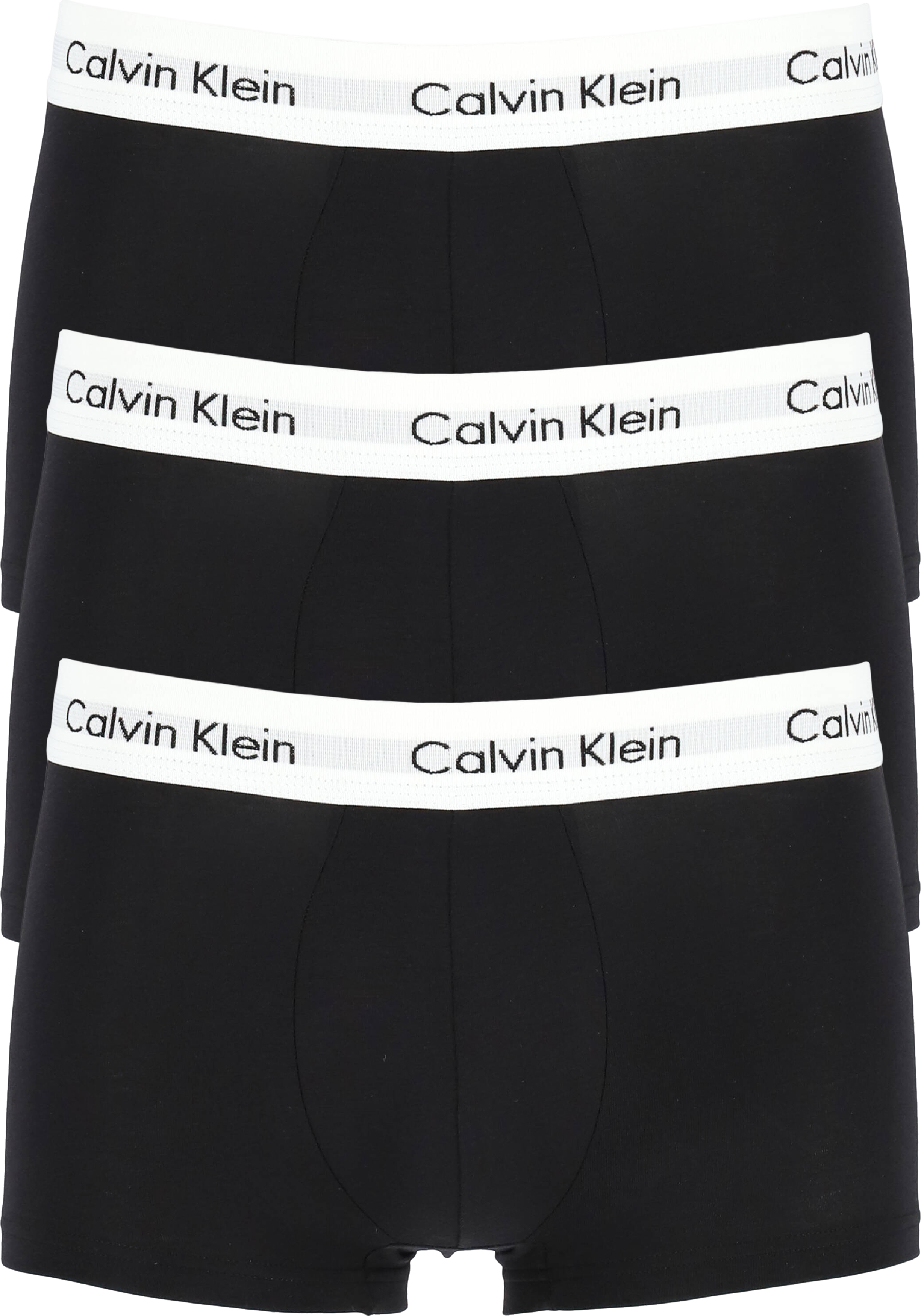 Calvin Klein low rise trunks (3-pack), lage heren boxers kort, zwart