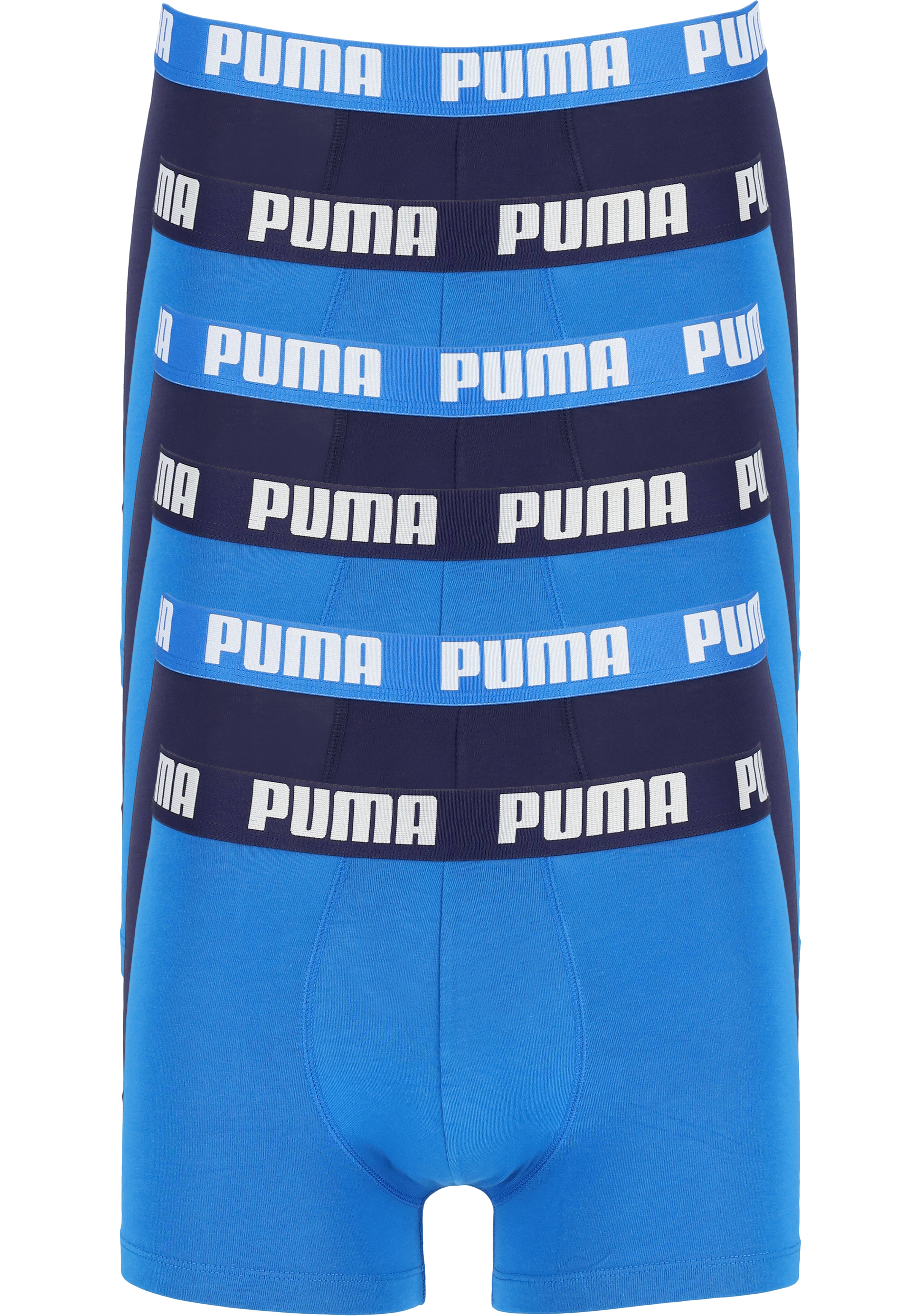 Puma Basic Boxer heren (6-pack), licht- en donkerblauw