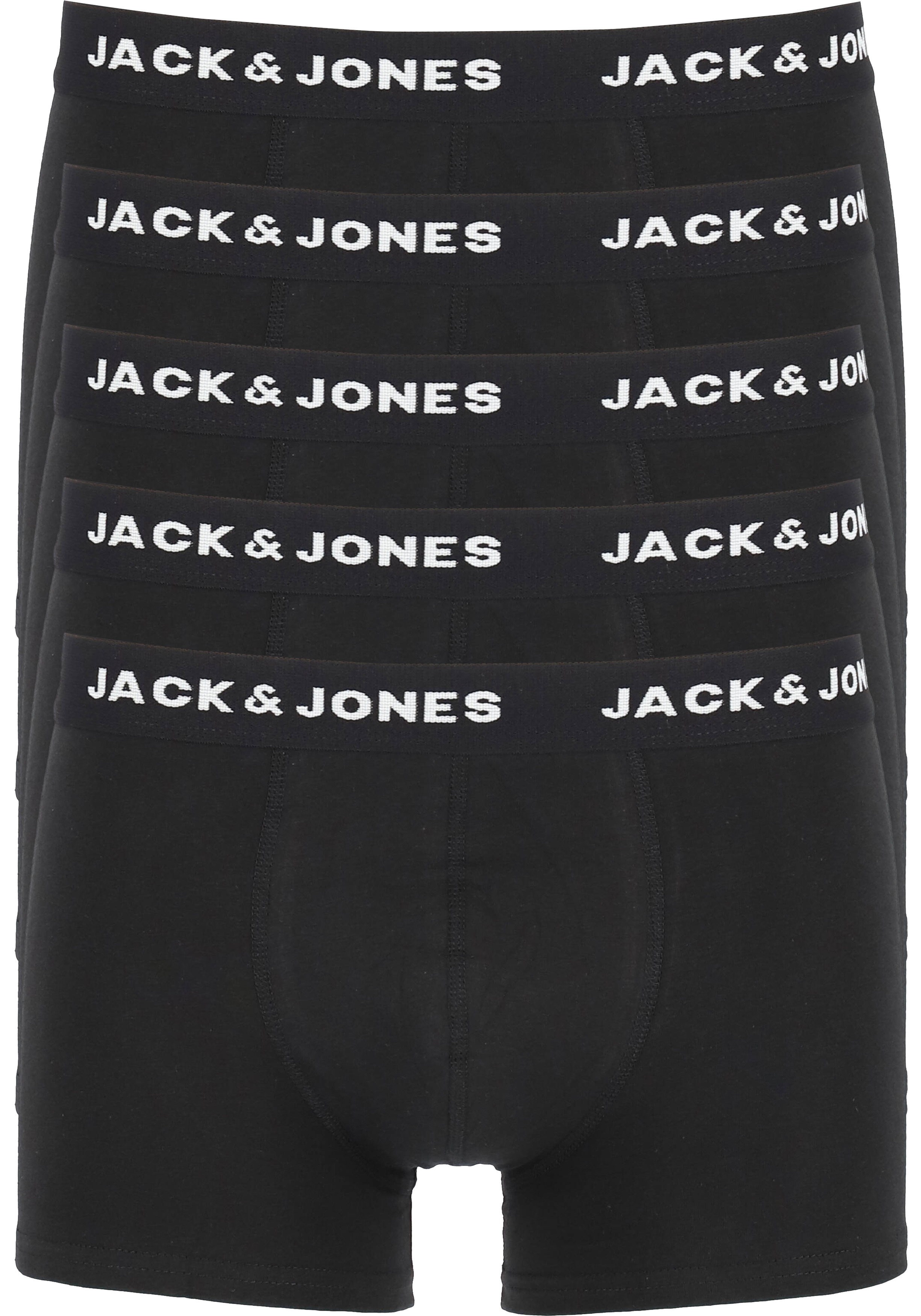 Jack & Jones heren boxers Jachuey trunks (5-pack), zwart