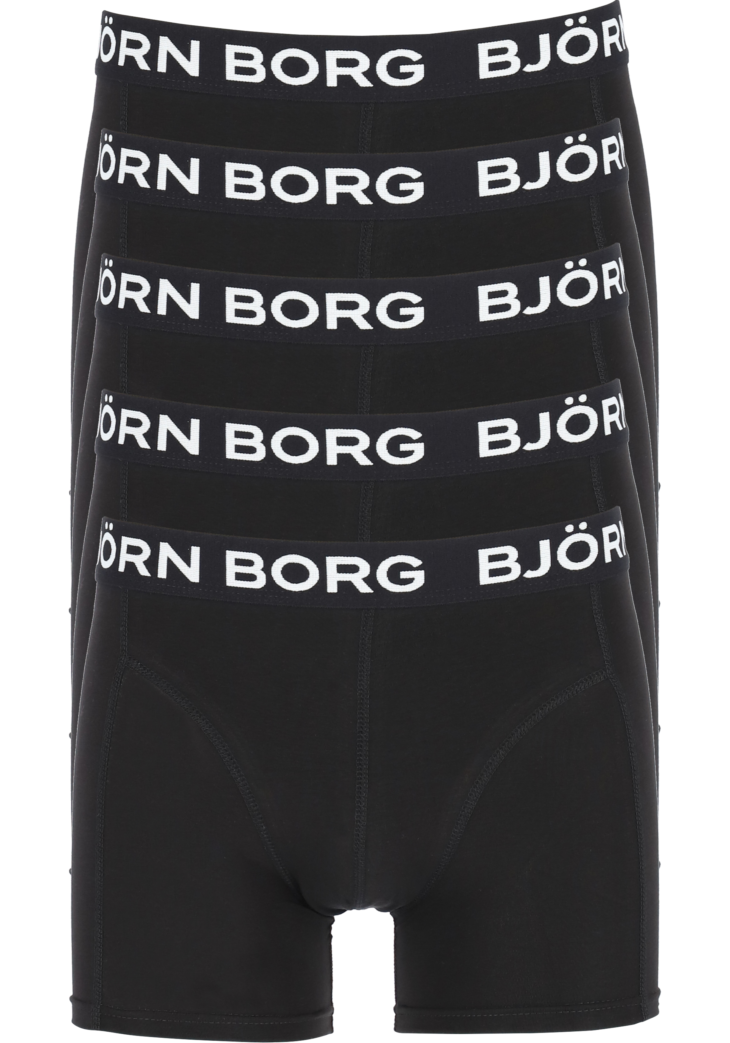 Bjorn Borg boxershorts Essential (5-pack), heren boxers normale lengte, zwart