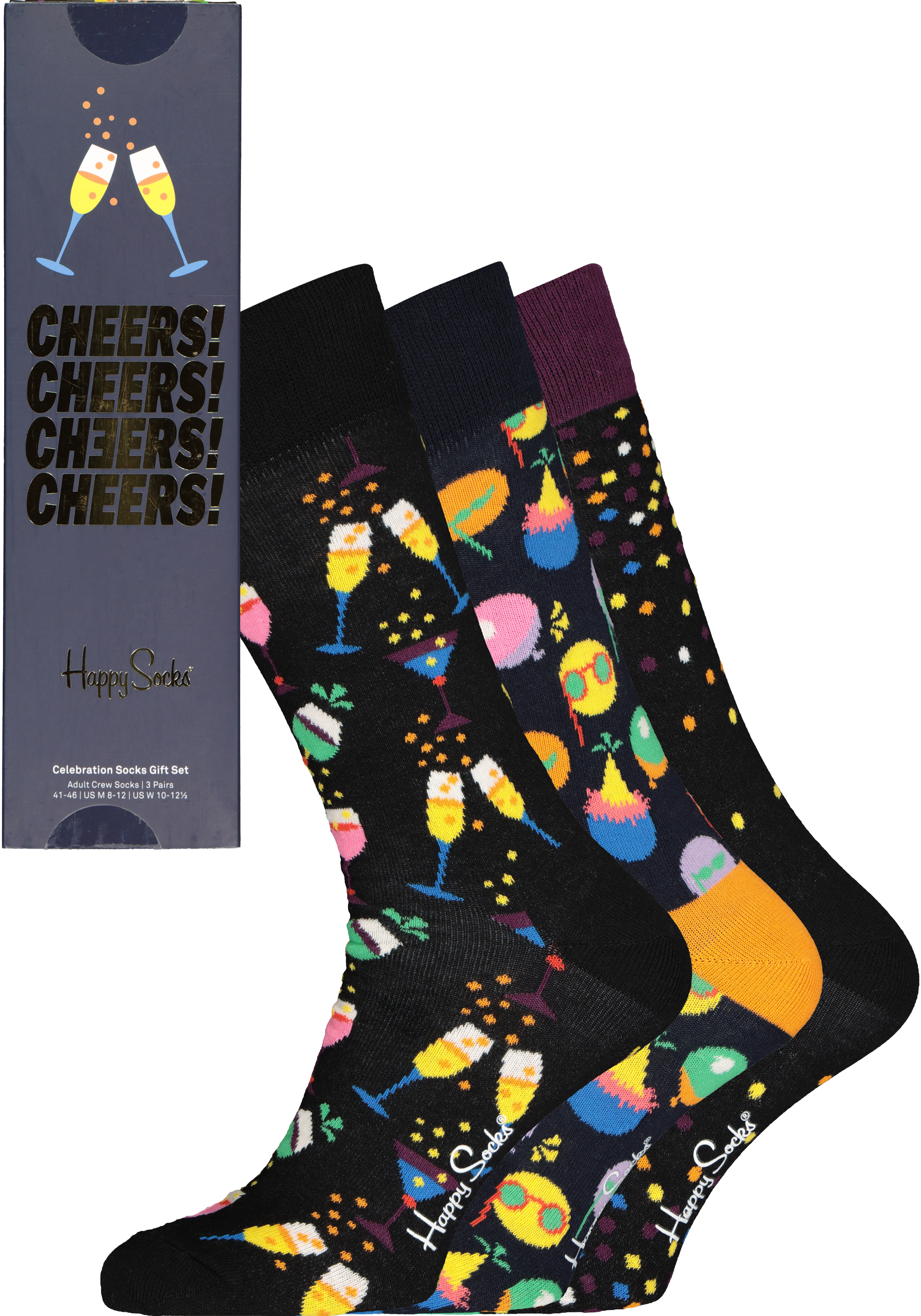 Happy Socks Celebration Socks Gift Set (3-pack), feest met kleur