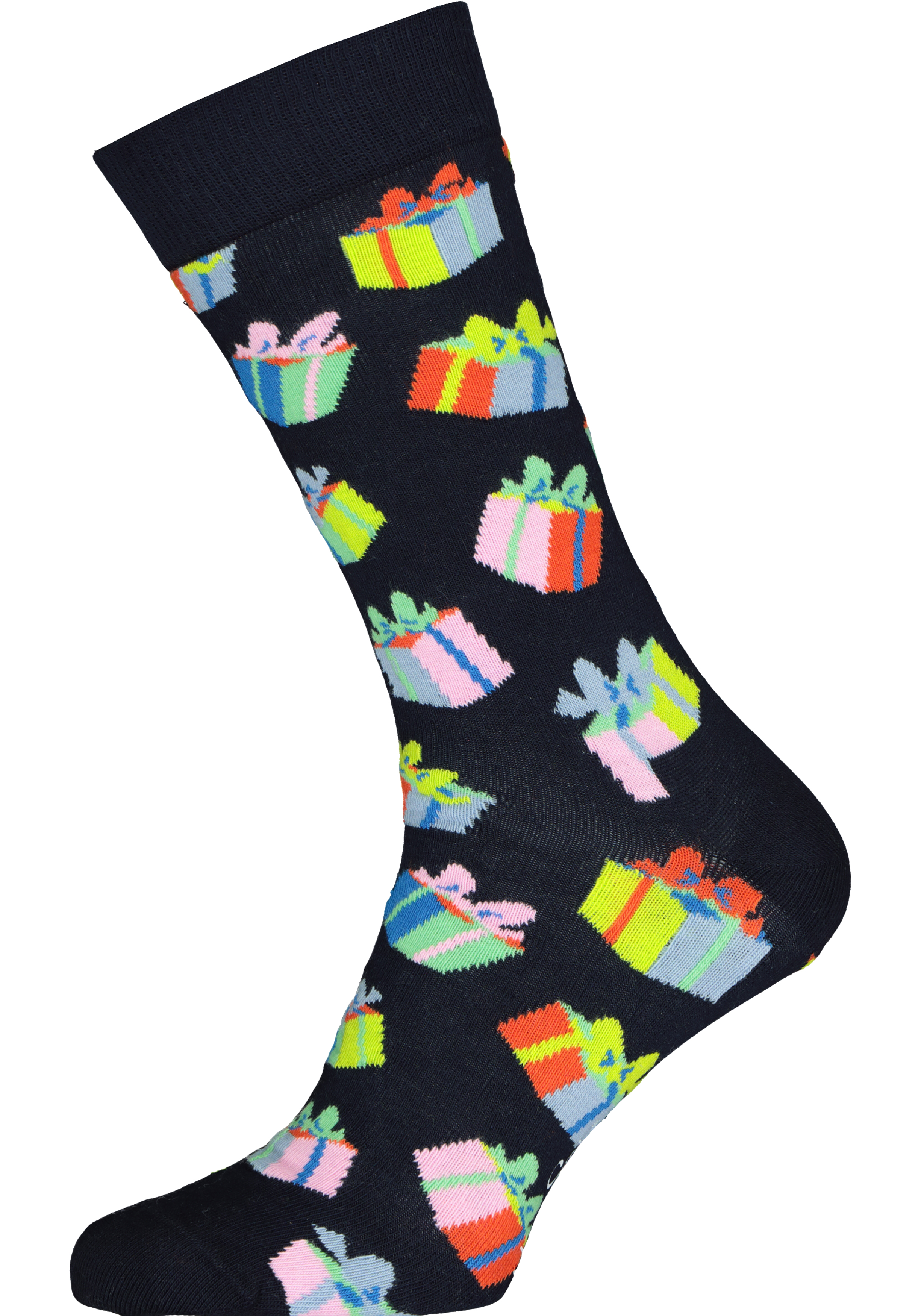 Happy Socks Birthday Gift Sock, unisex sokken, blauw met cadeautjes
