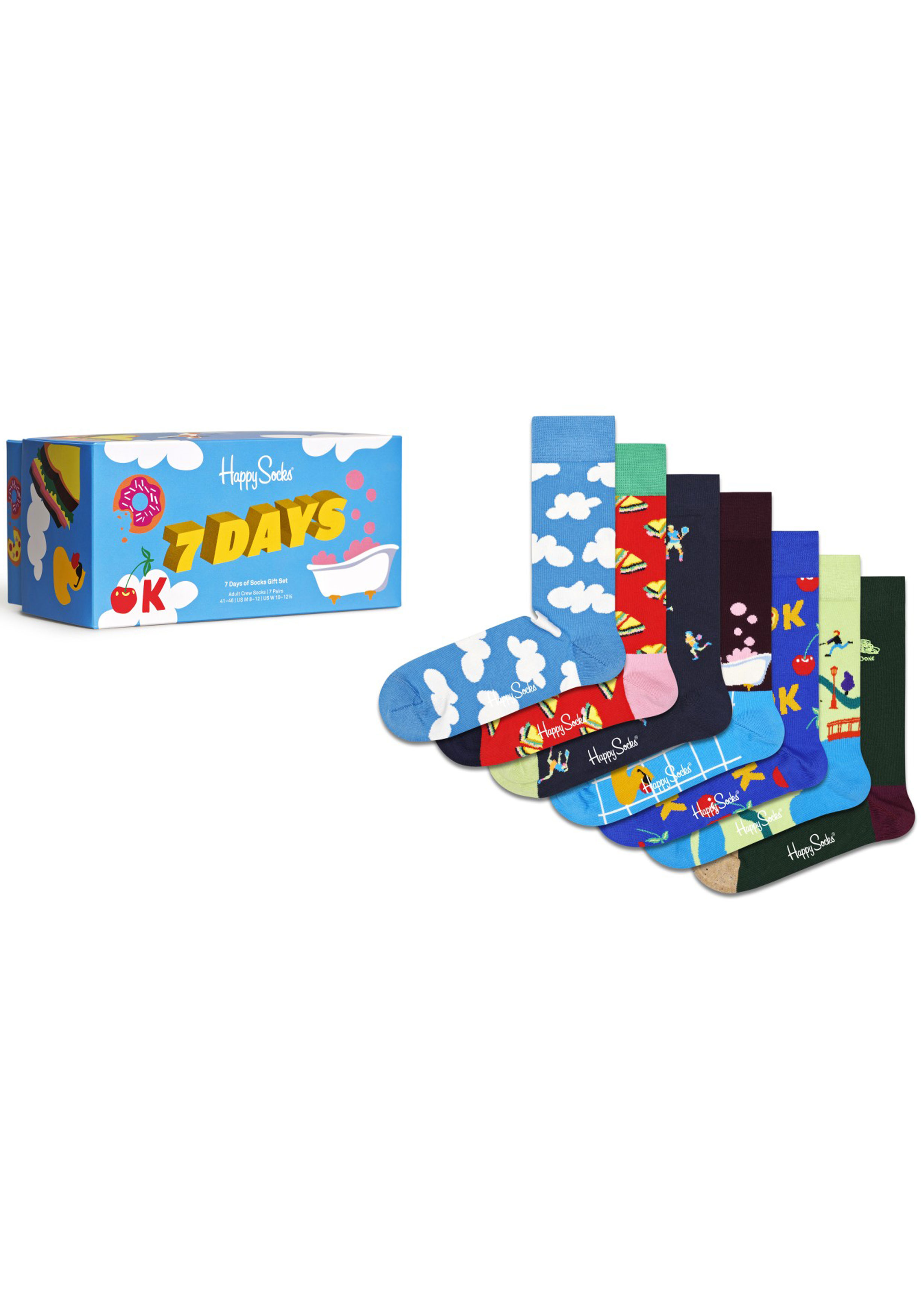Happy Socks 7 Day Socks Gift Set (7-pack), unisex sokken in cadeauverpakking
