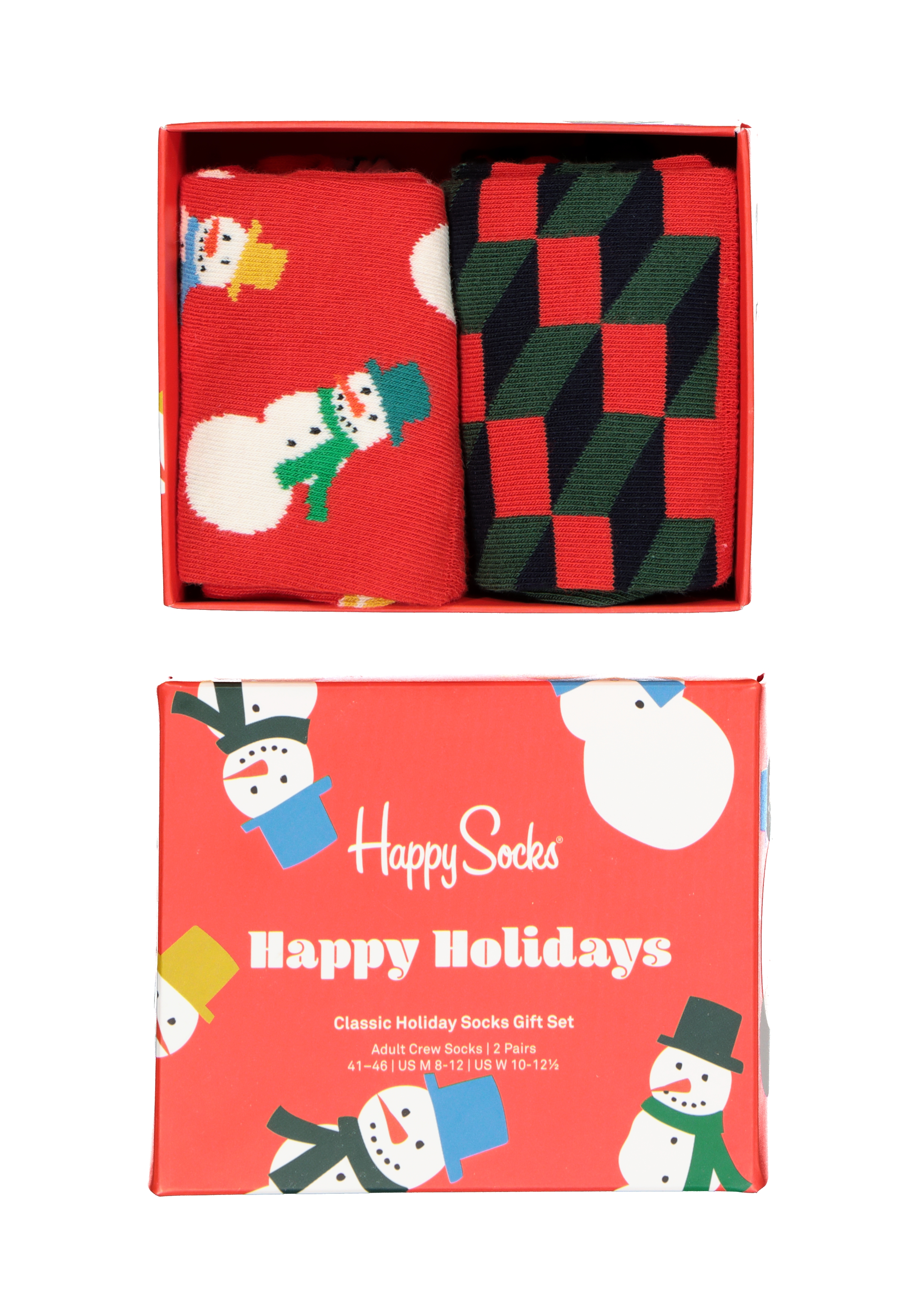 Happy Socks Snowman Socks Gift Set (2-pack), unisex sokken, sneeuwpoppen