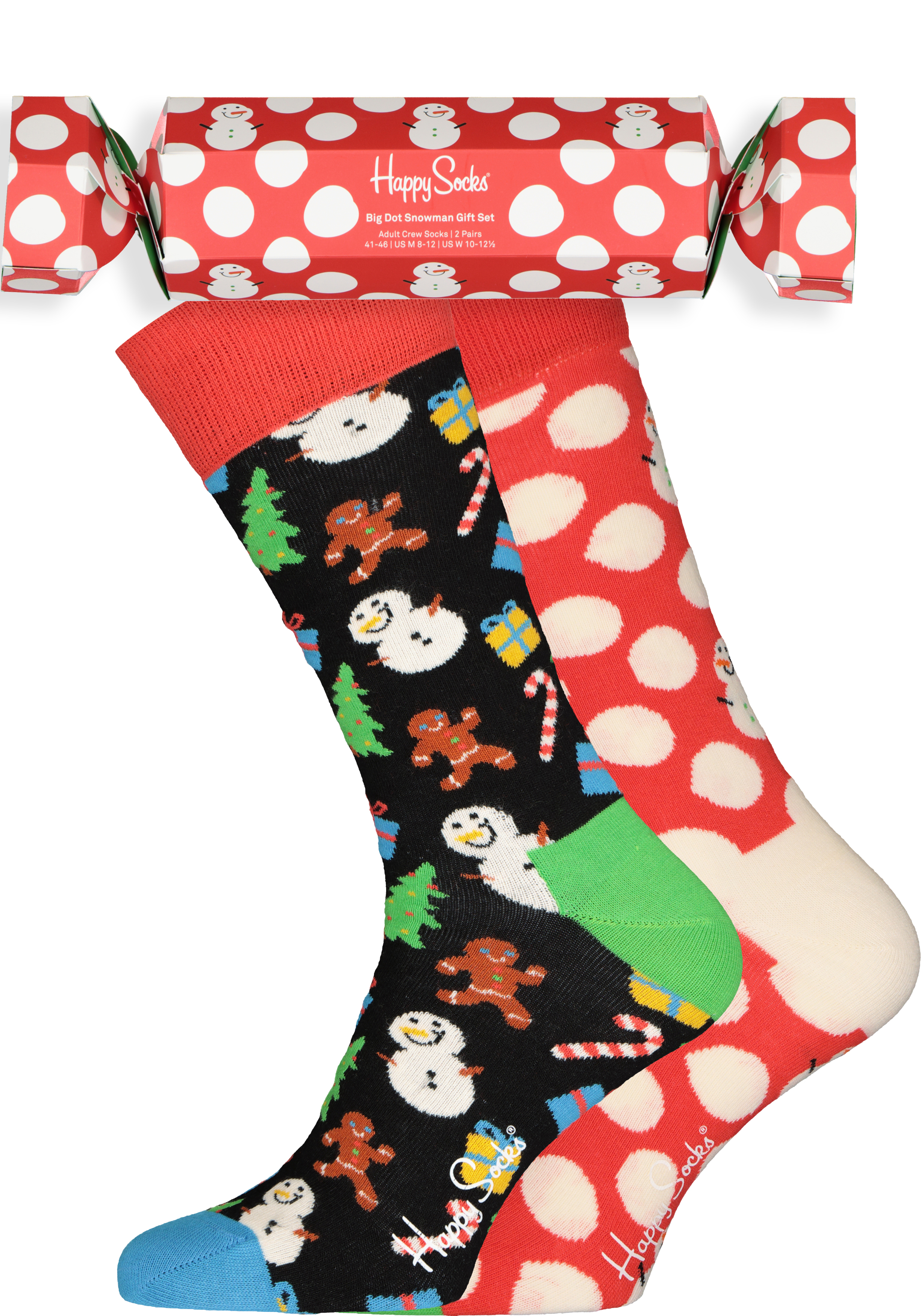 Happy Socks Big Dot Snowman Gift Set (2-pack), winterse party cracker