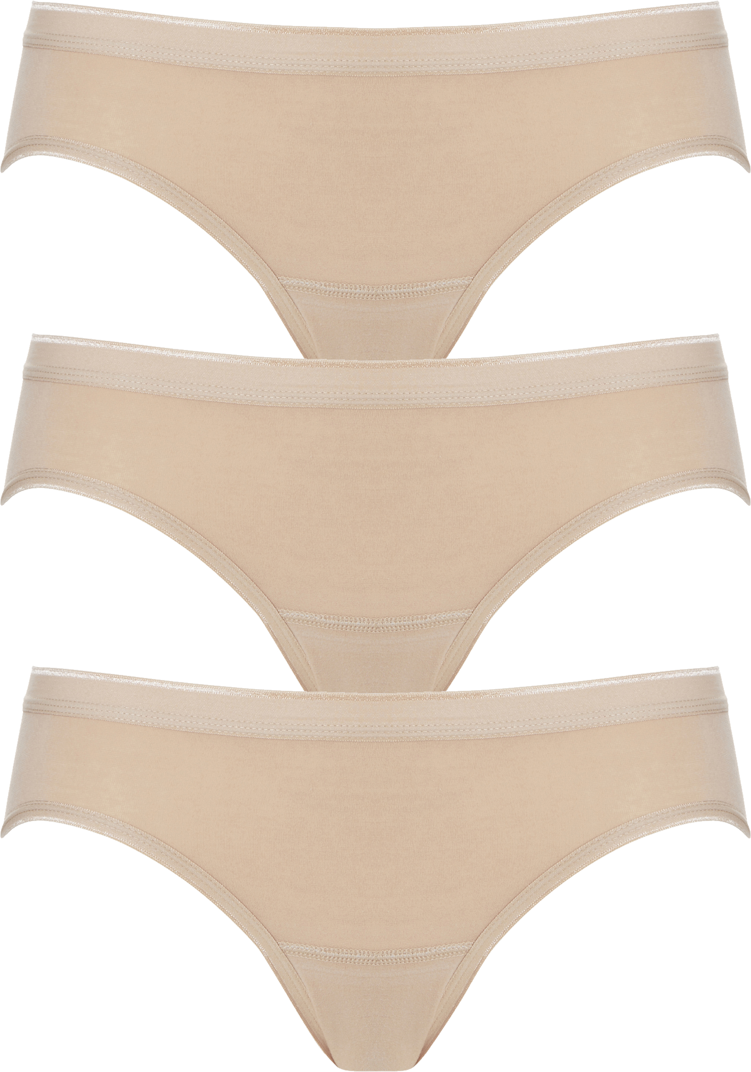 TEN CATE Basic women bikini slips (3-pack), dames slips lage taille, huidskleur