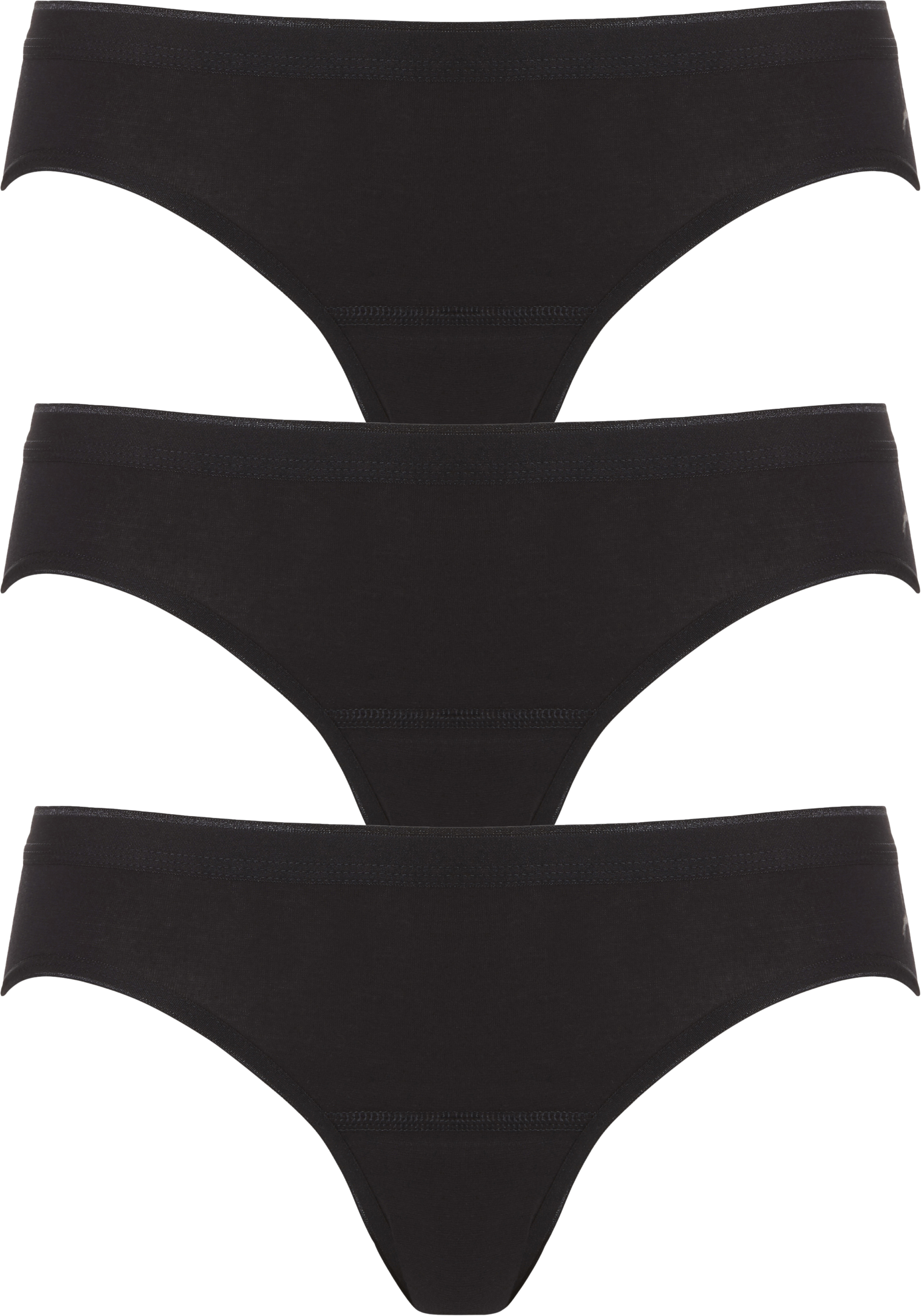 ten Cate  Basic women bikini slips (3-pack), dames slips lage taille, zwart