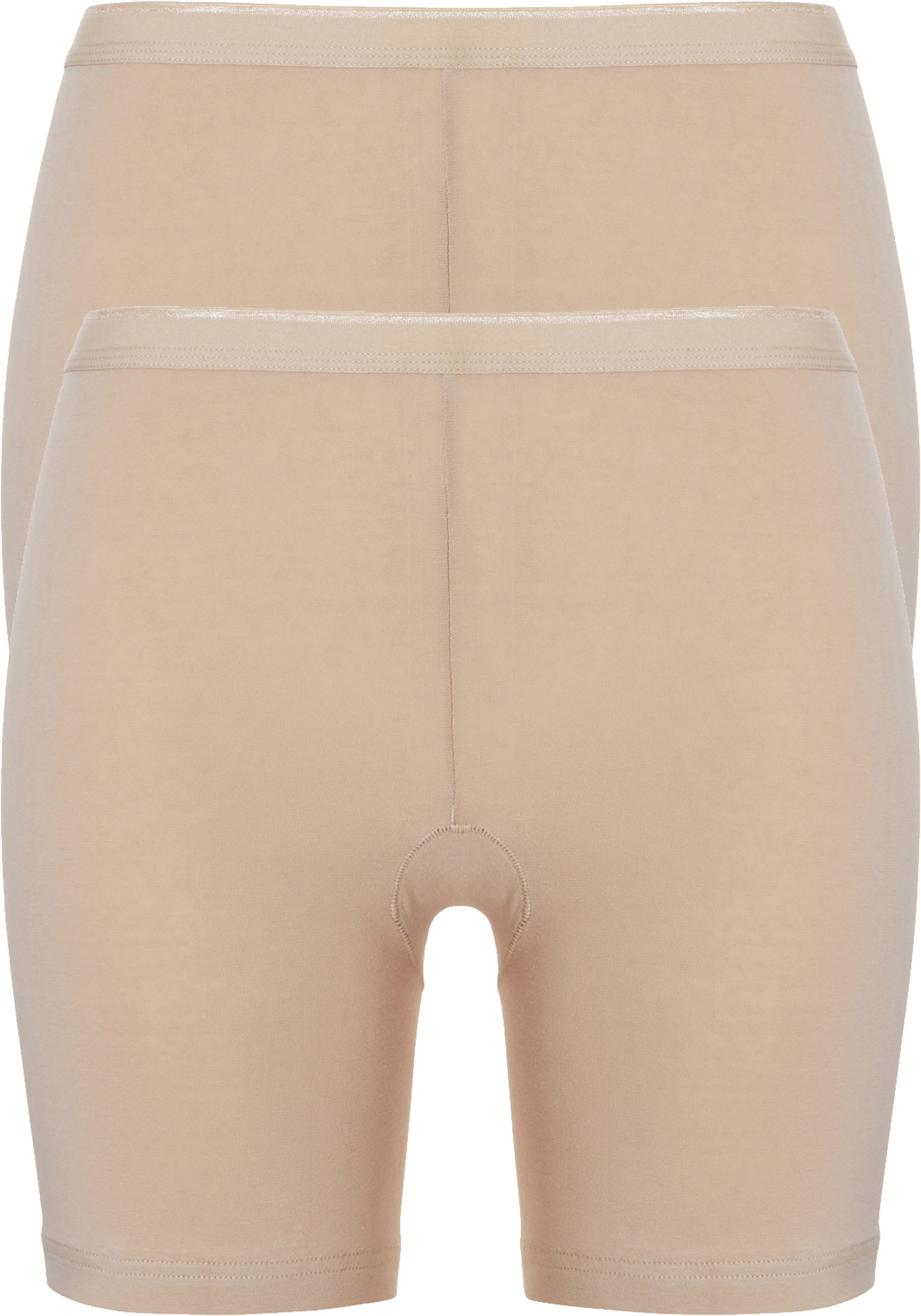 TEN CATE Basic women pants  (2-pack), dames slips lange pijp met middelhoge taile, huidskleur