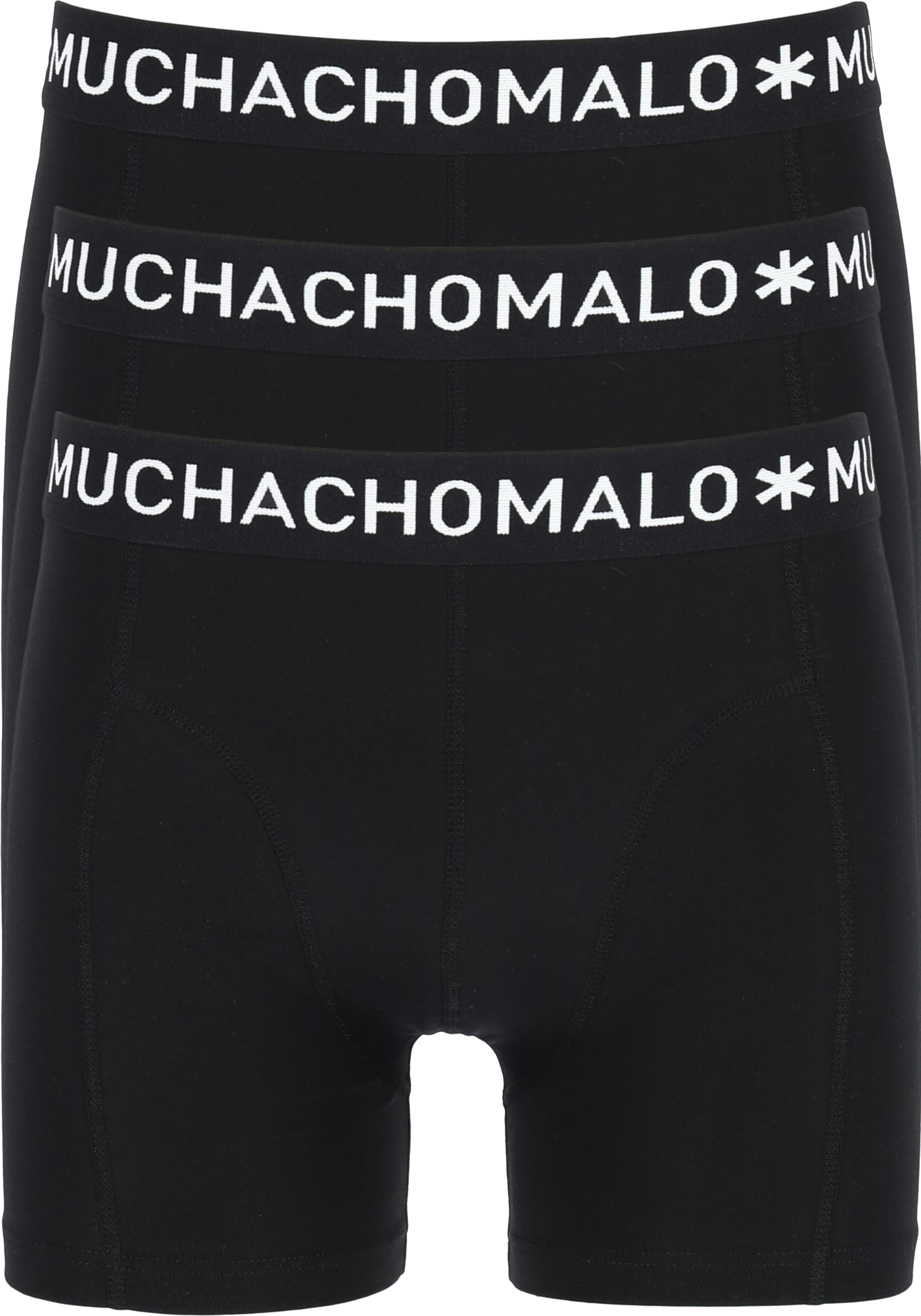 Muchachomalo boxershorts (3-pack), heren boxers normale lengte, zwart  