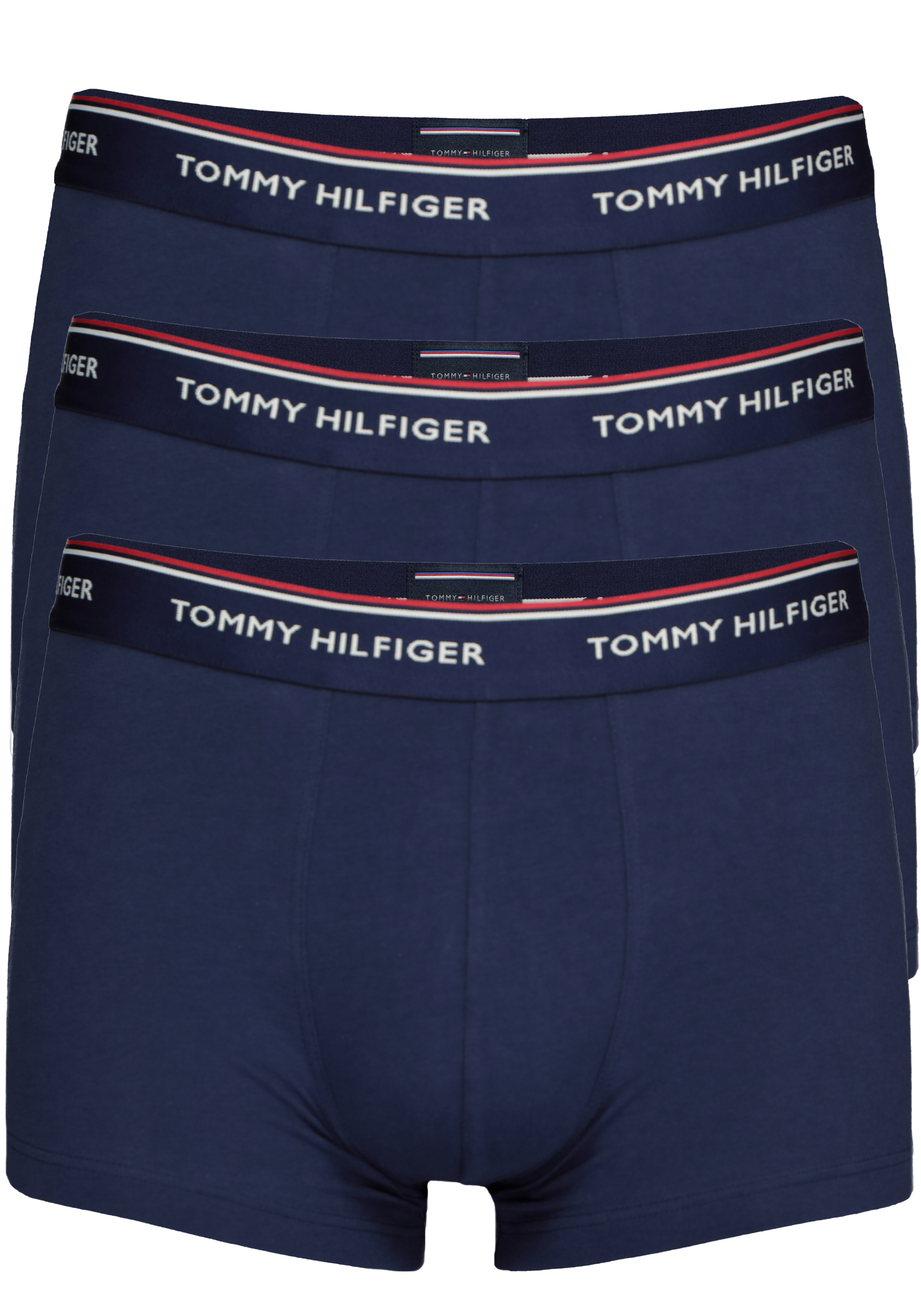 Tommy Hilfiger trunks (3-pack), heren boxers normale lengte, blauw