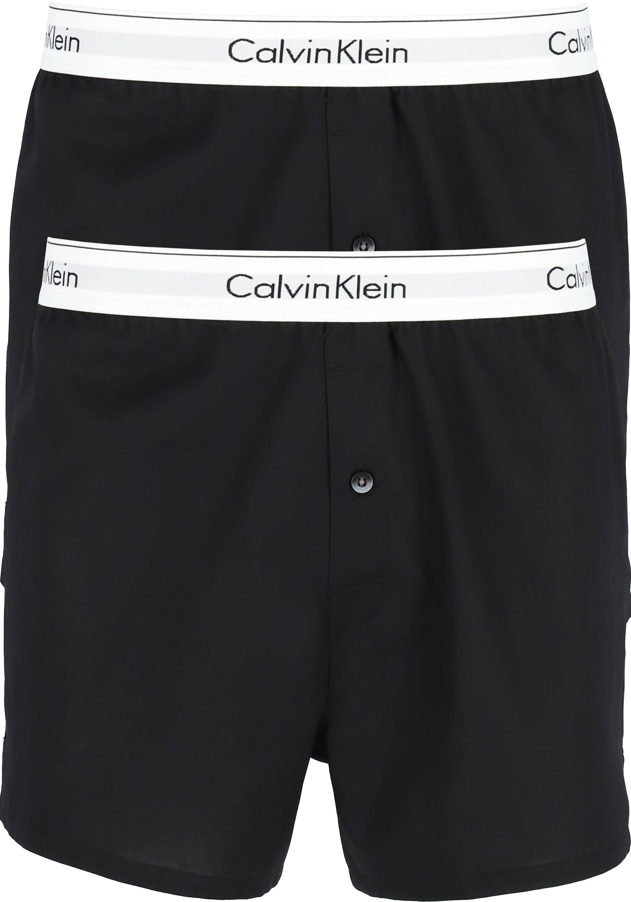 Calvin Klein Modern Cotton Slim Fit Boxer (2-pack), wijde boxers katoen, zwart