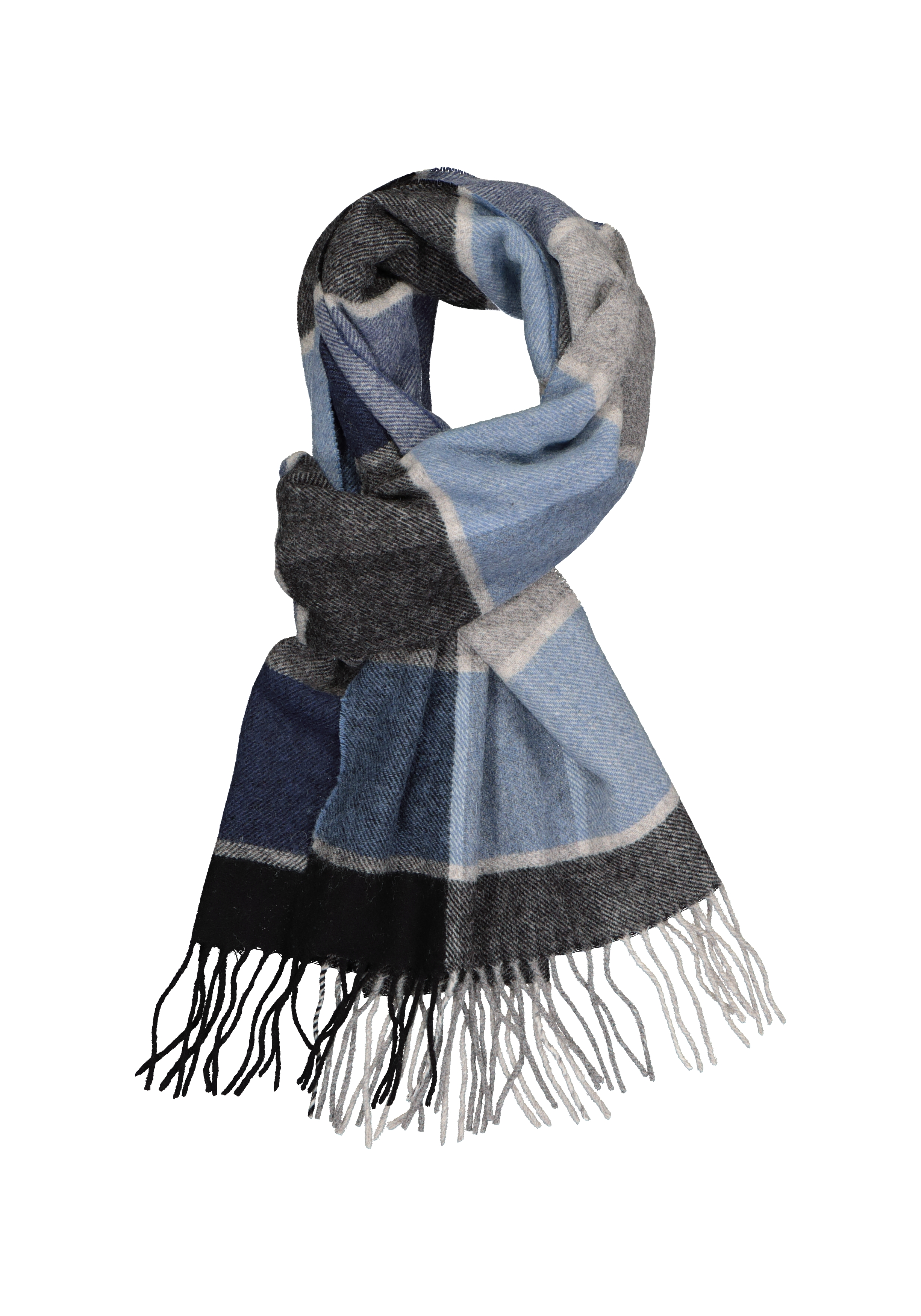 Michaelis  heren sjaal, blauw met grijs geruit