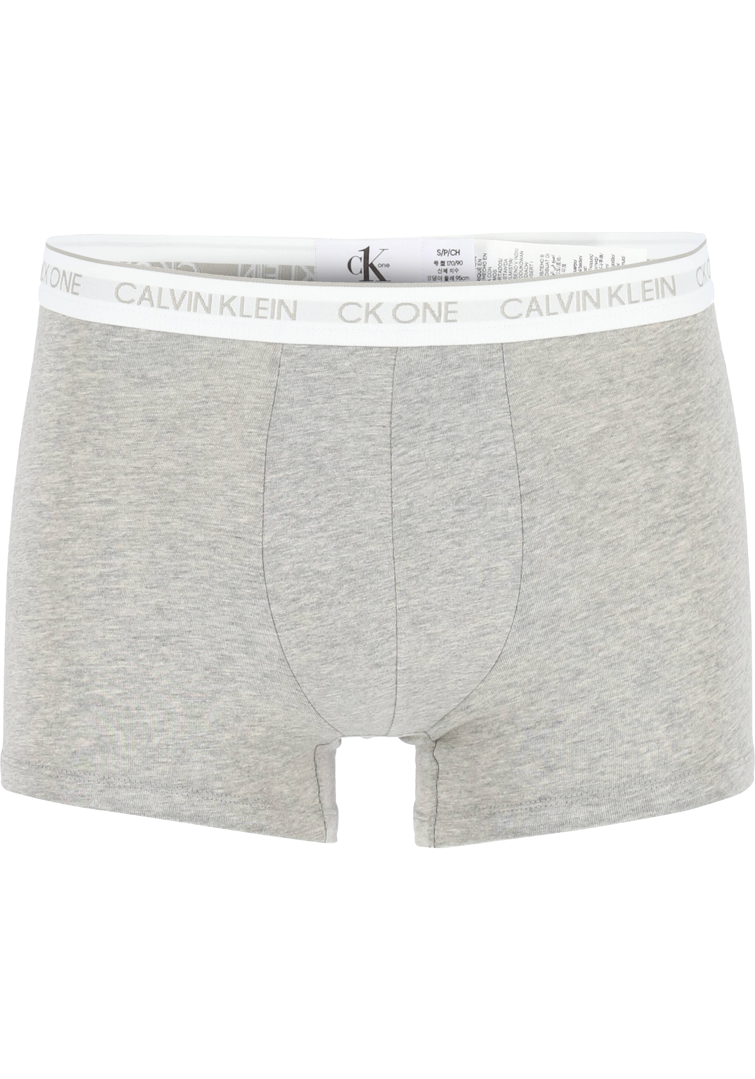 Calvin Klein CK ONE Cotton trunk (1-pack), heren boxer normale lengte, grijs melange