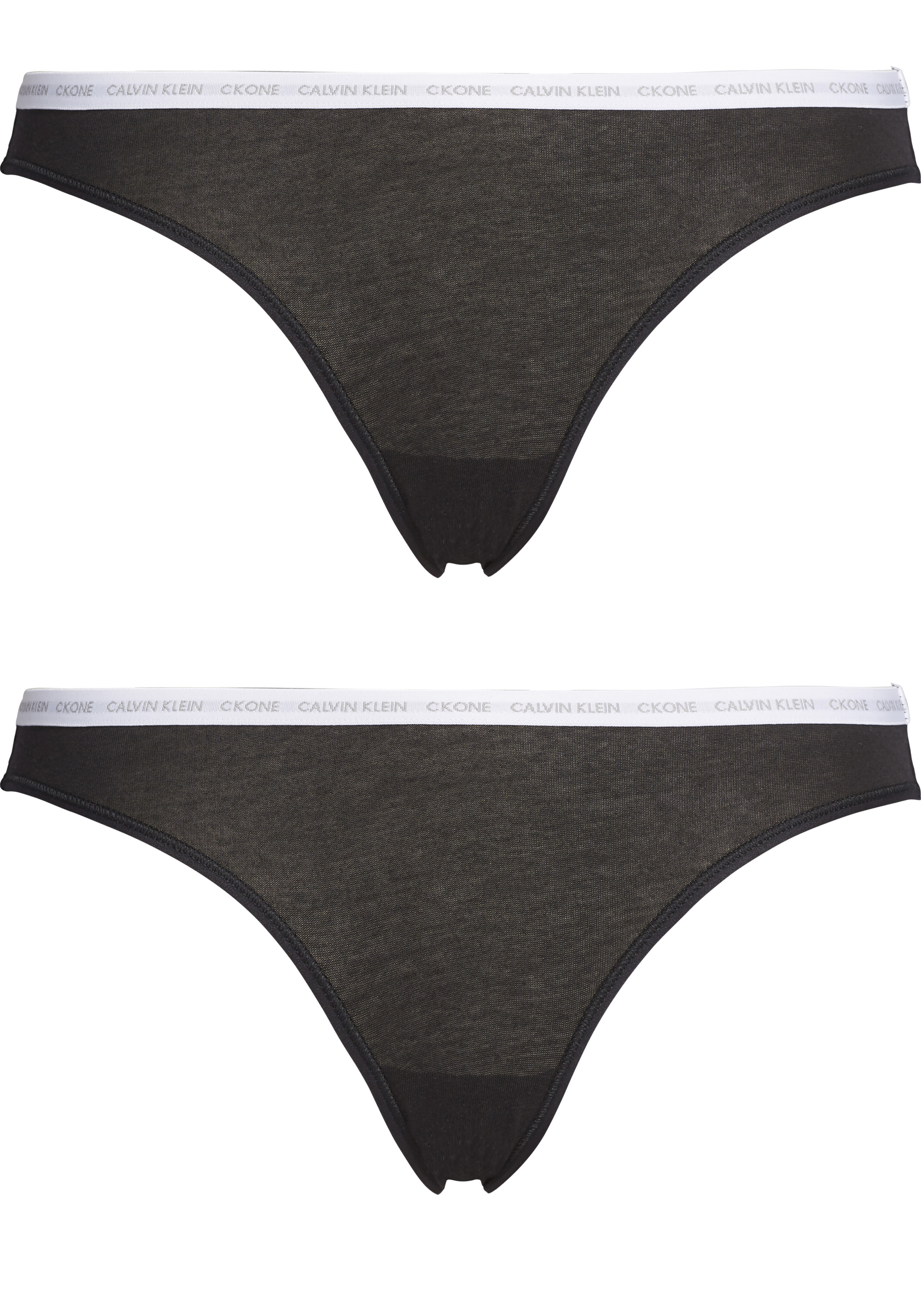 Calvin Klein dames CK ONE Cotton slips (2-pack), zwart