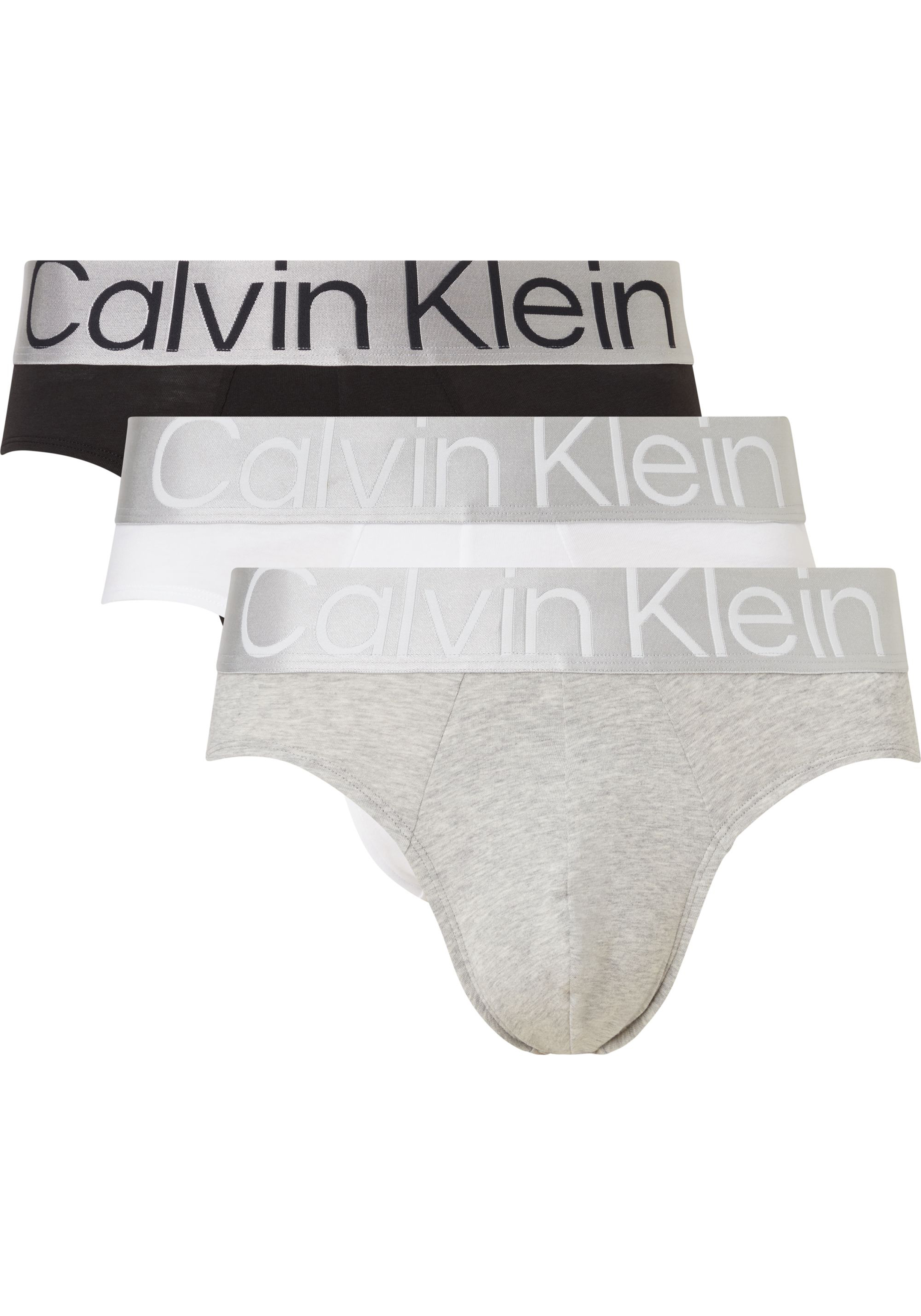 Calvin Klein Hipster Briefs (3-pack), heren slips, zwart, grijs en wit