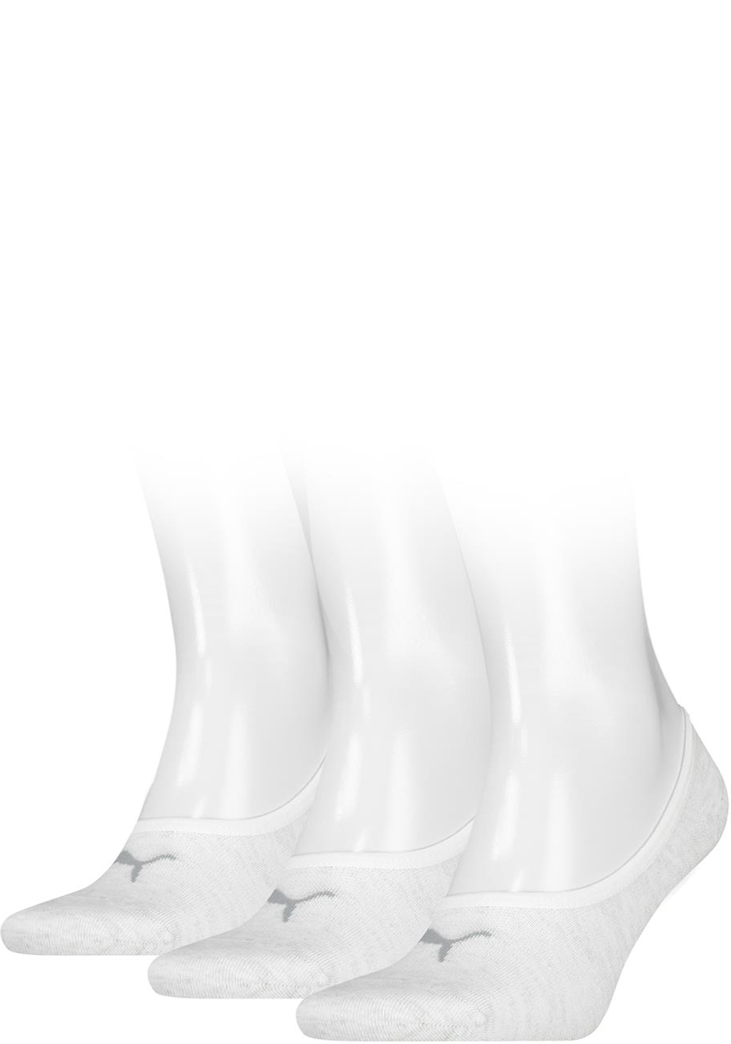 Puma Footie Unisex (3-pack), unisex onzichtbare sokken, beige