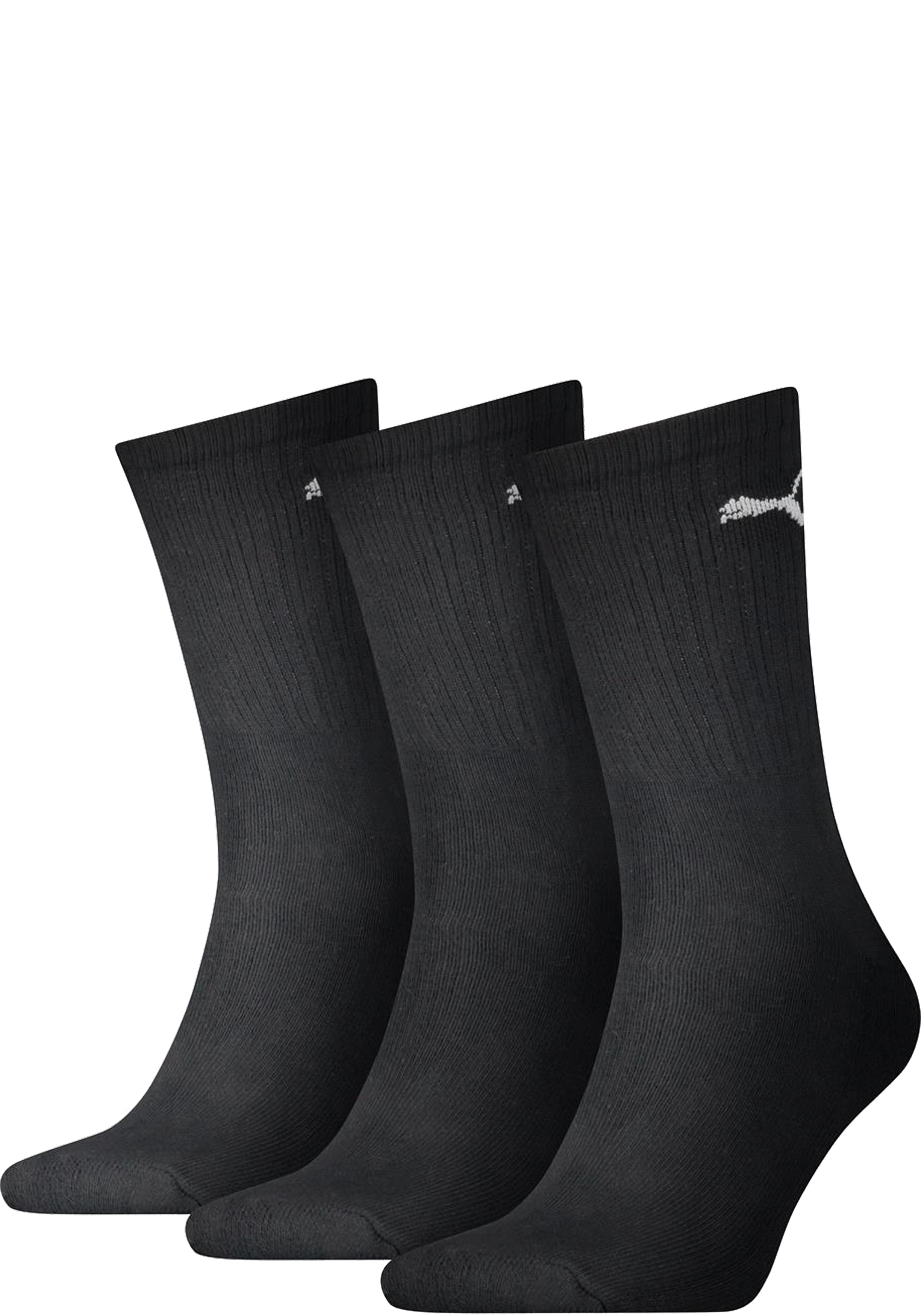 Puma Crew Sock Light (3-pack),  sokken, zwart
