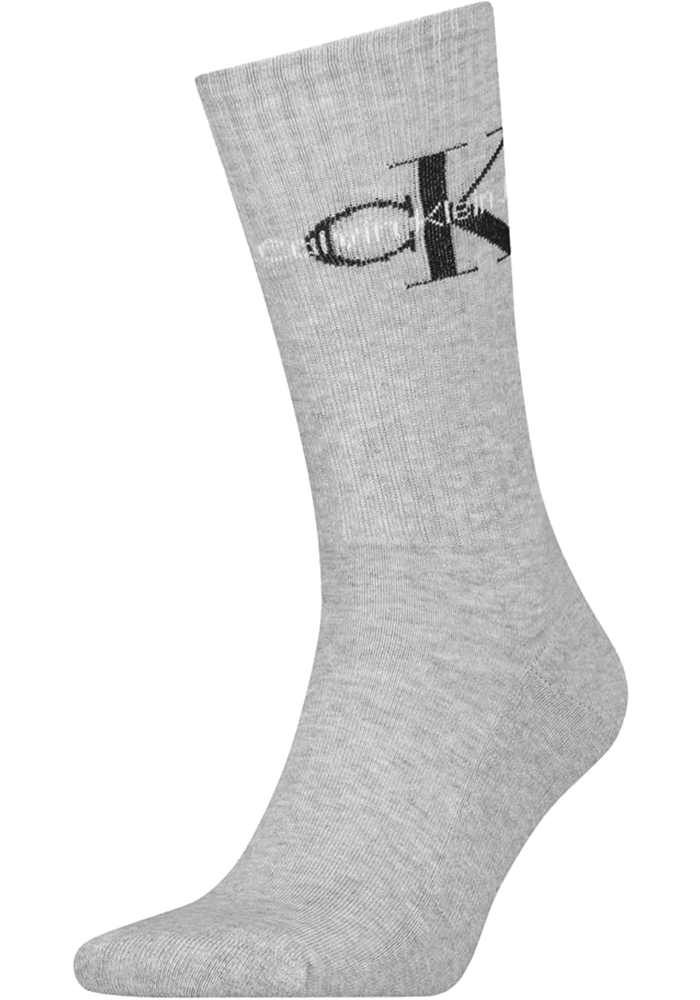 Calvin Klein Jeans  Men Sock Rib (1-pack), heren sokken, lichtgrijs melange