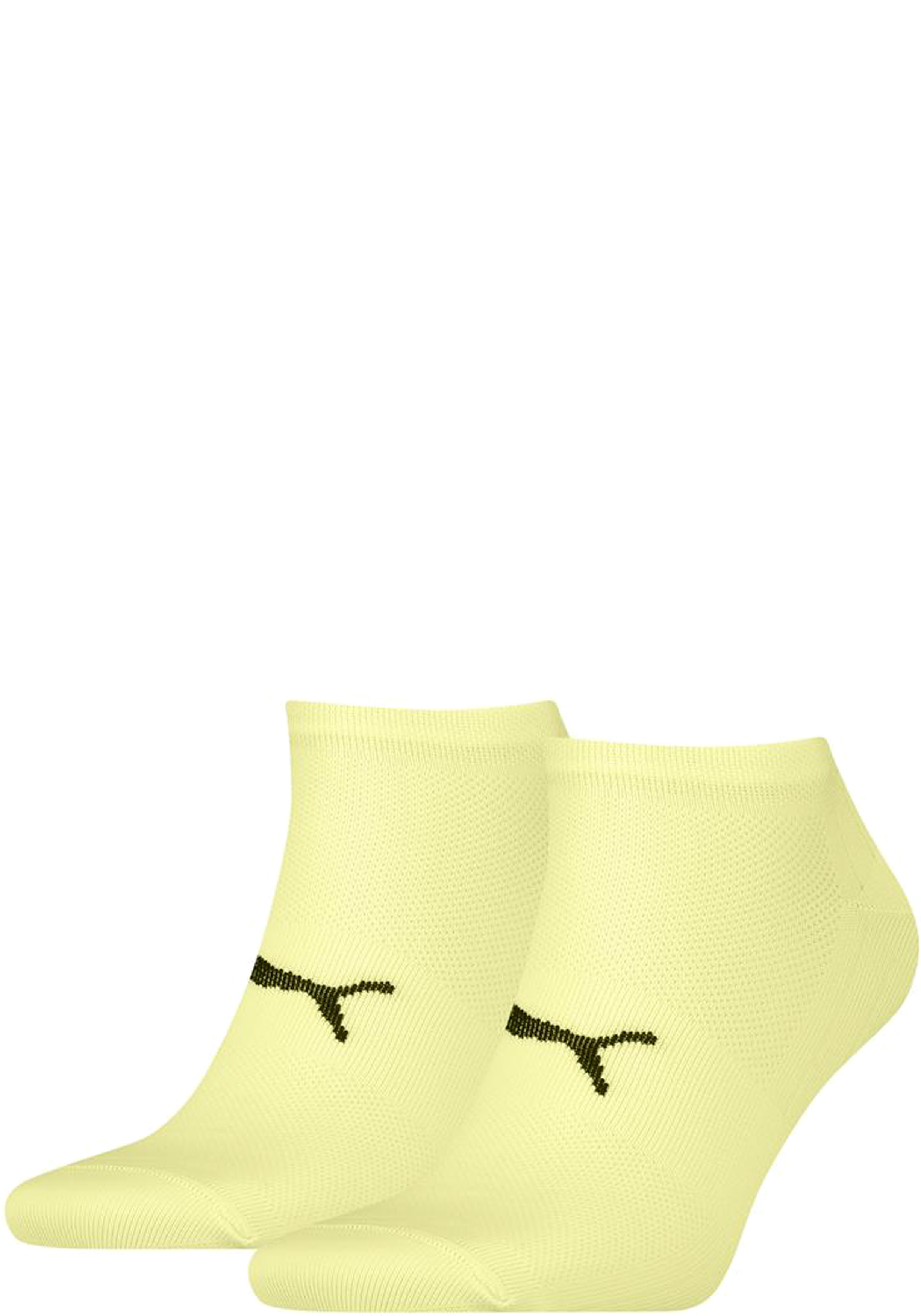 Puma Sport Light Sneaker (2-pack),  enkelsokken, geel