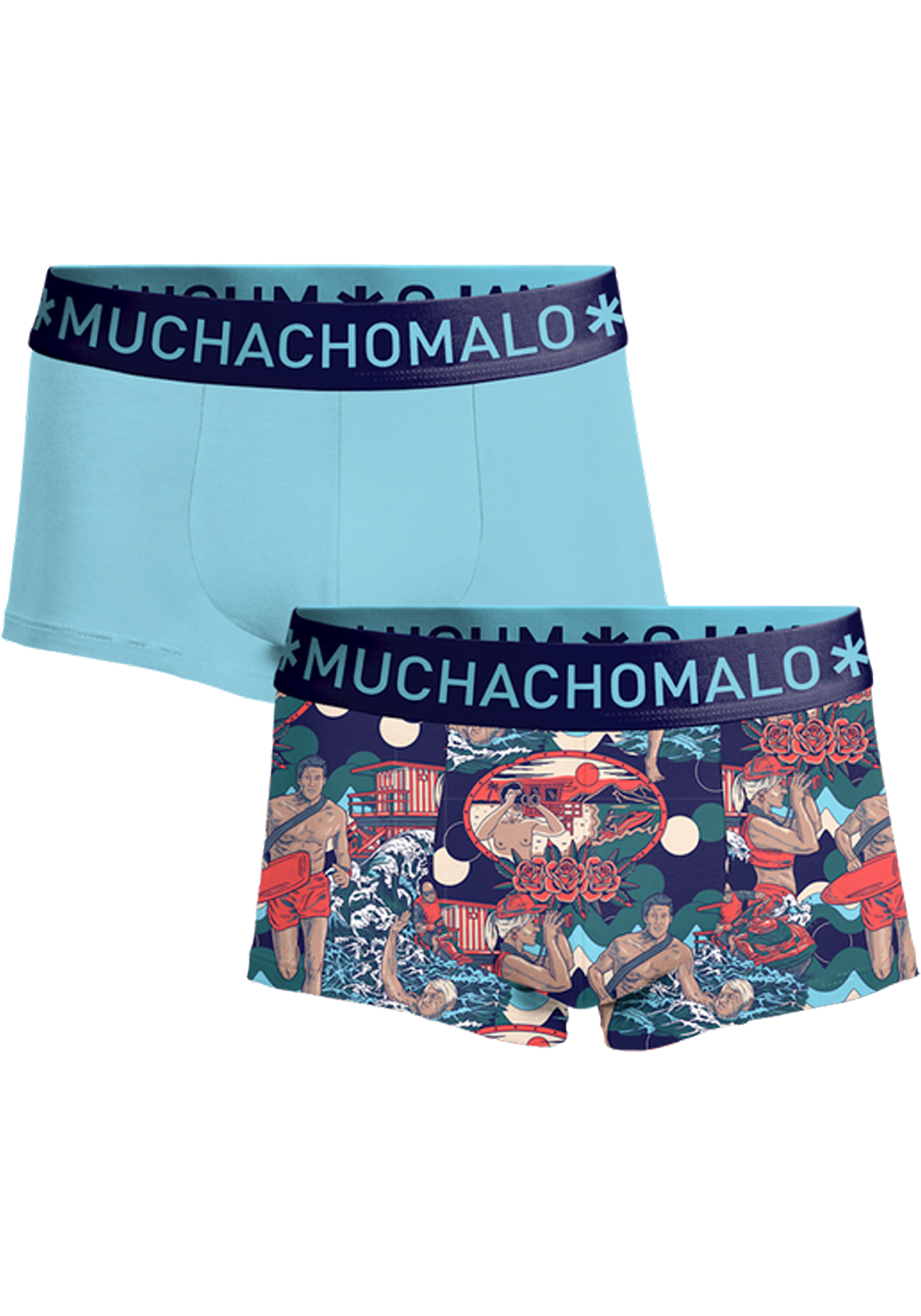 Muchachomalo boxershorts, heren boxers kort (2-pack), Hercules Baywatch
