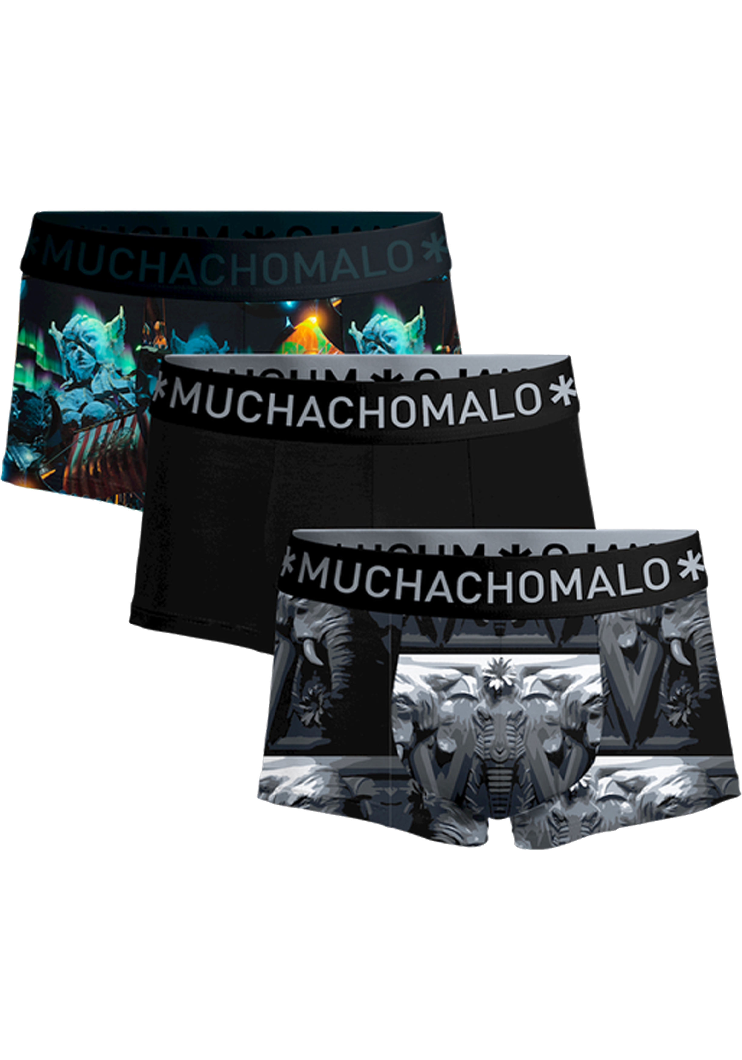 Muchachomalo boxershorts, heren boxers kort (3-pack), Elephant Norway