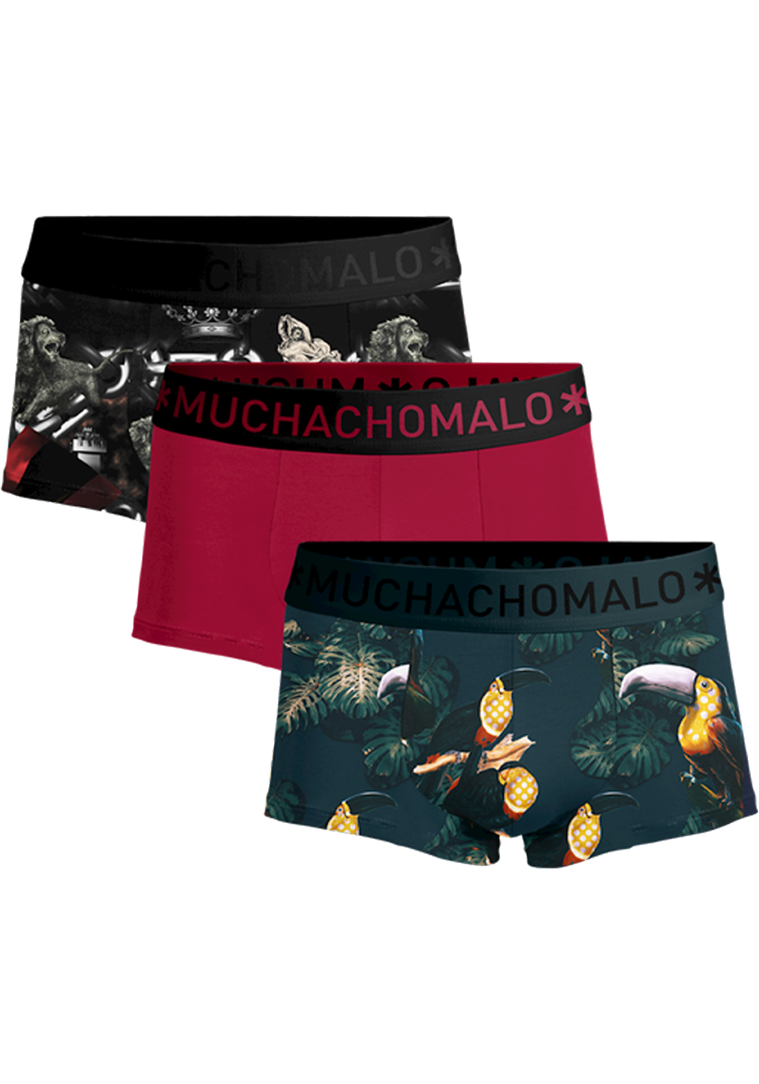 Muchachomalo boxershorts, heren boxers kort (3-pack), Costa Rica Spain