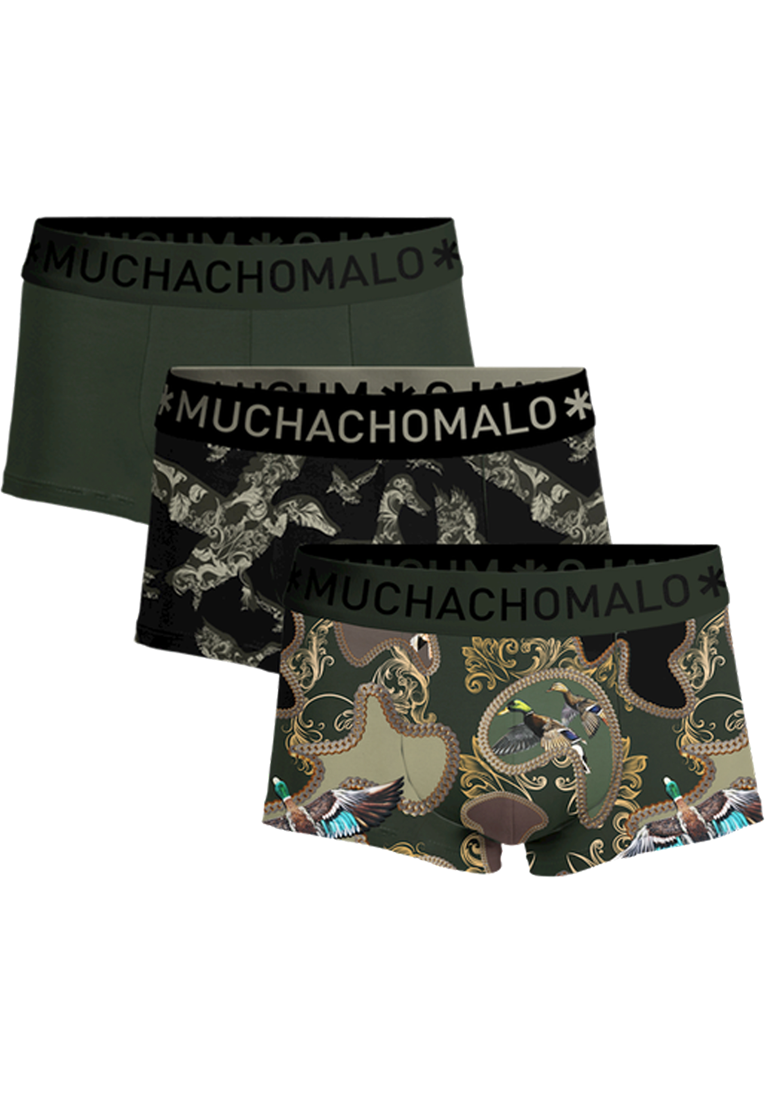 Muchachomalo boxershorts, heren boxers kort (3-pack), Trunks Man Duck