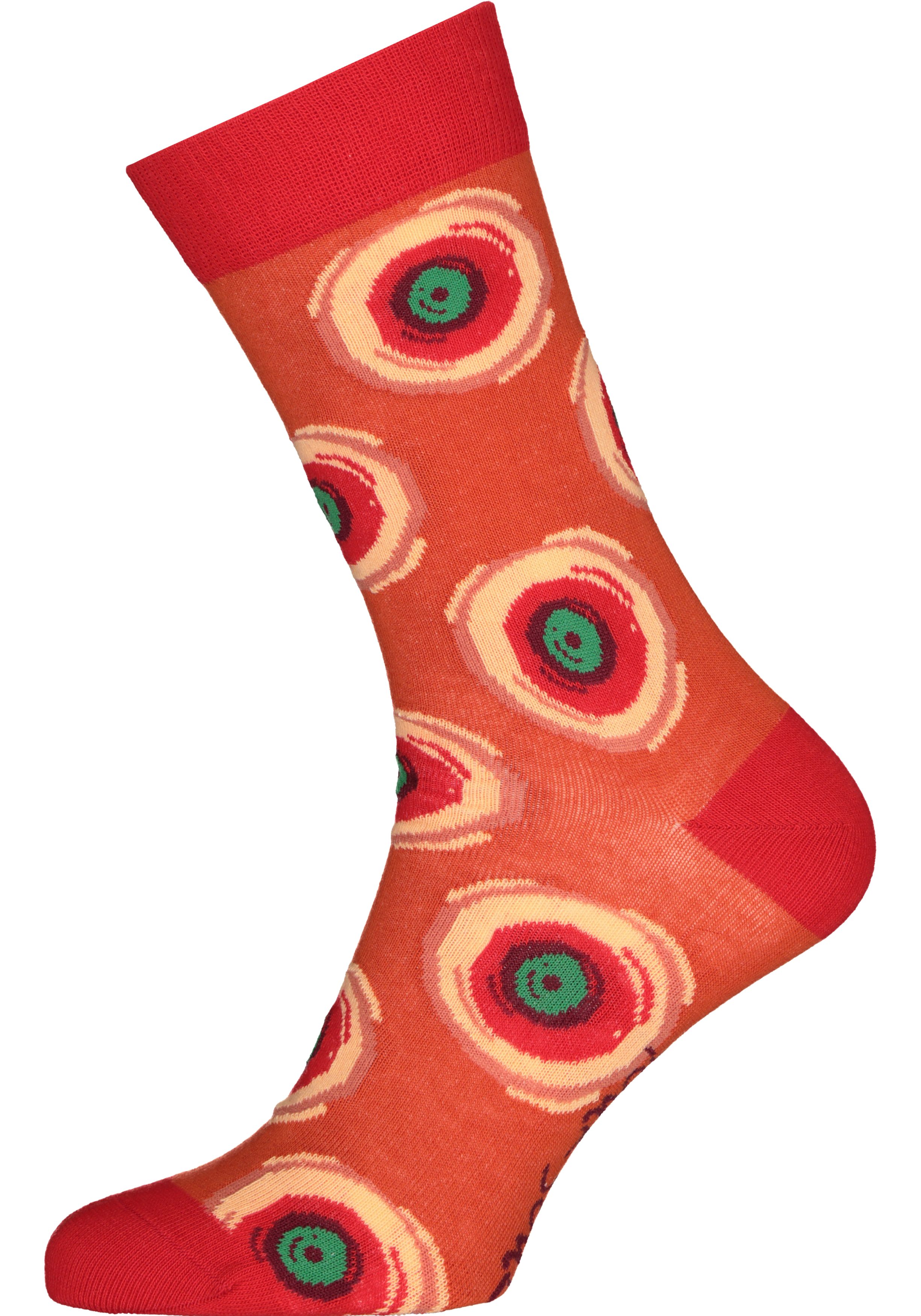 Spiri Socks The All Seeing Eye, unisex sokken, oranje, groen en rood